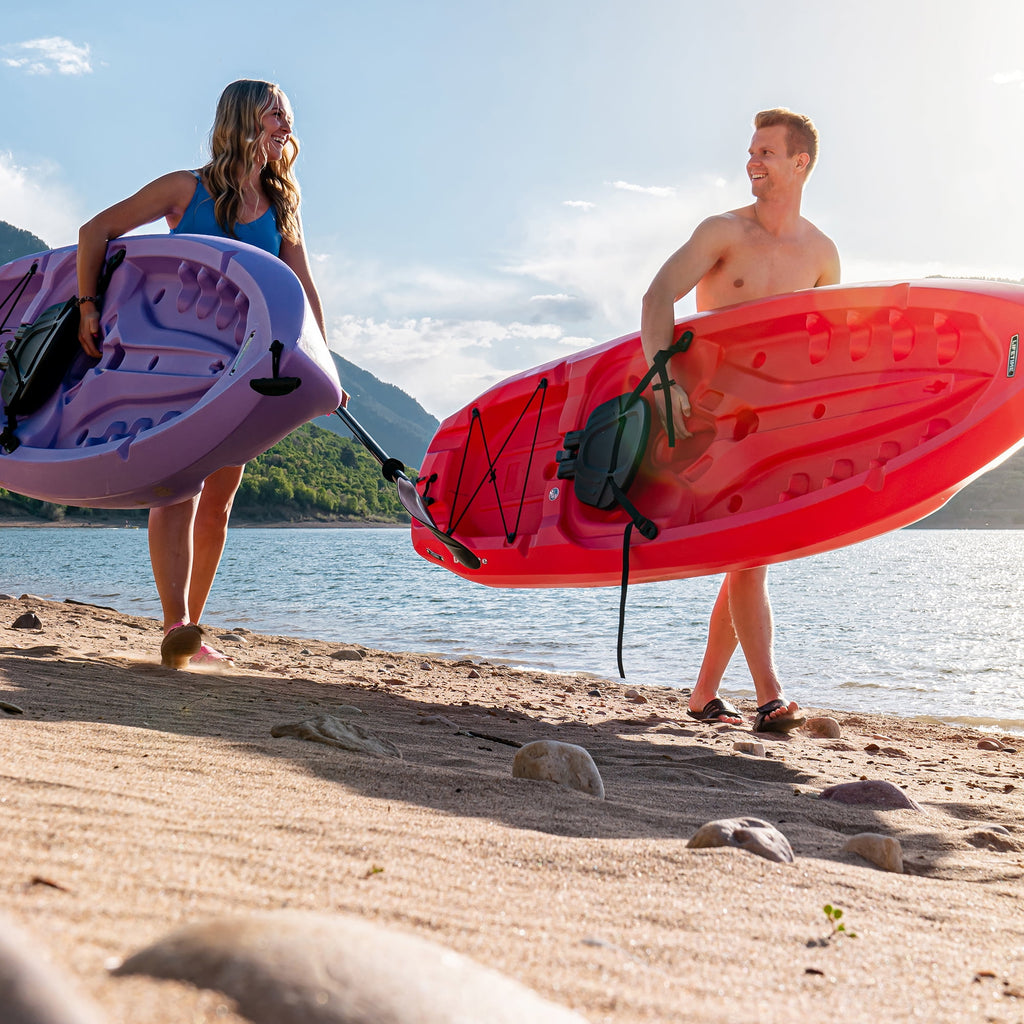 Lifetime Daylite 8 ft Sit-On-Top Kayak with Paddle, Red (90775)