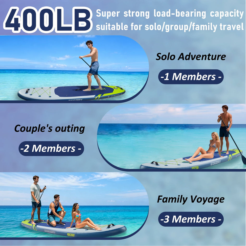 EGGORY 11ft Inflatable Paddle Board Ultra-Light Stand Up Paddle boards for all people with Premium SUP Accessories