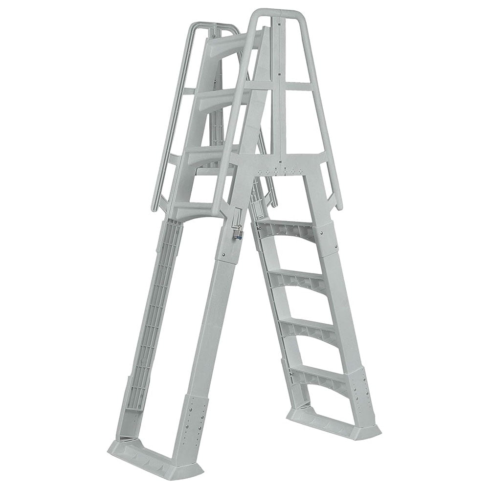 Vinyl Works Canada SLAW Slide Lock A Frame Above Ground Pool Ladder, White