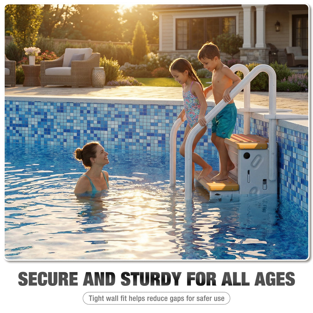 Betisef Pool Ladder above Ground, Heavy Duty 4-Step Pool Ladder with Dual Handrails and Non-Slip Steps, 500 LBS Load Capacity, for 46-58 Inch