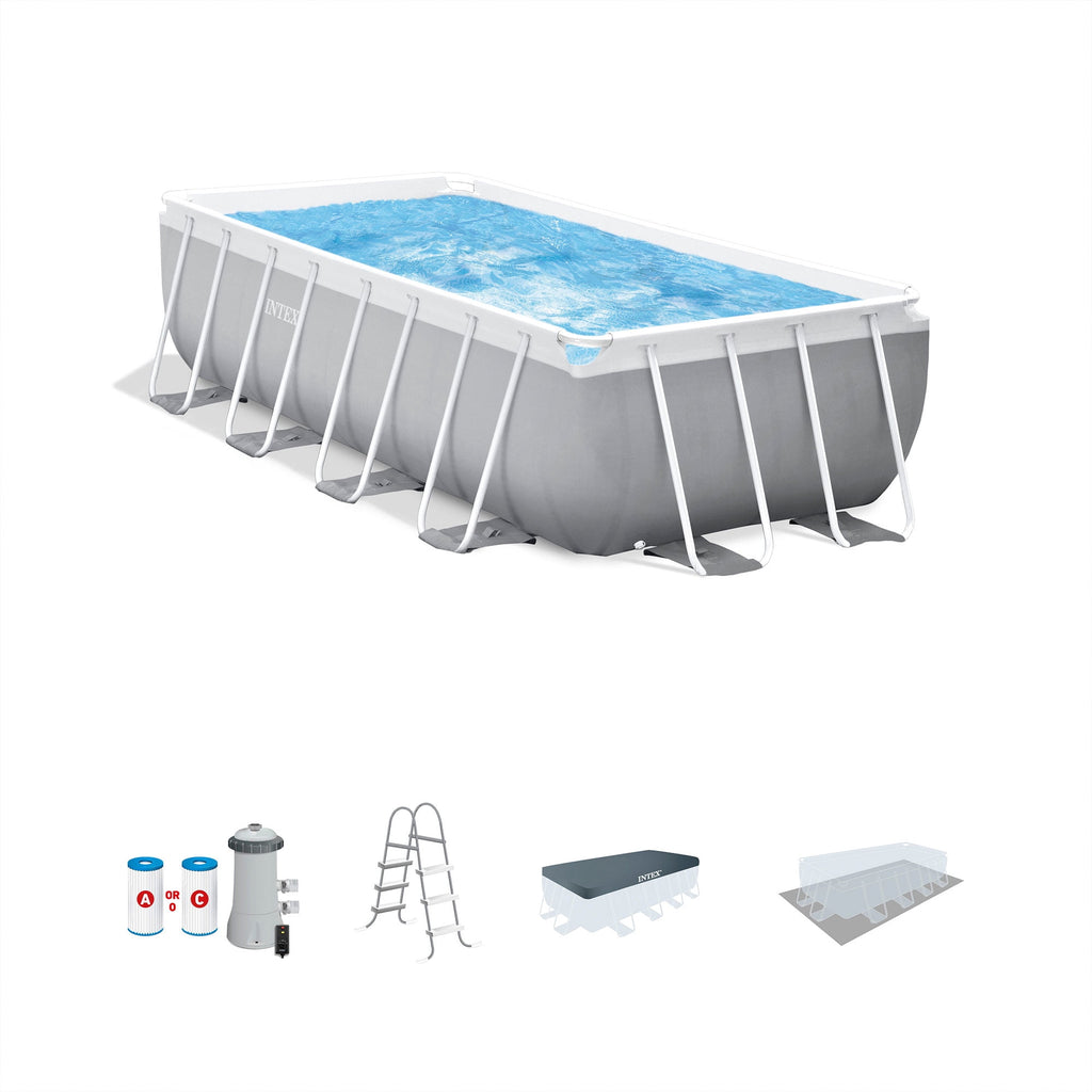 INTEX Prism Frame 16' x 8' x 42\ Above Ground Swimming Pool Set