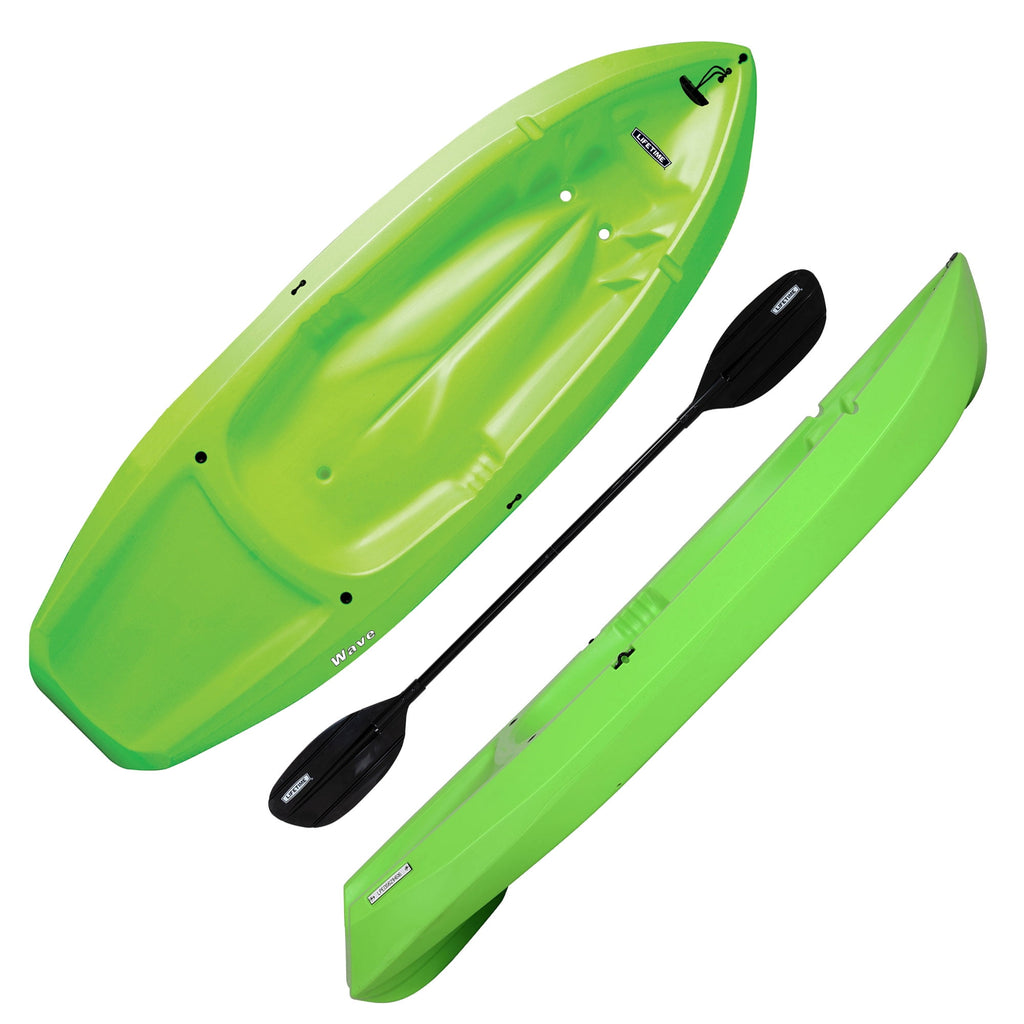 Lifetime Wave 6 ft Youth Sit-On-Top Kayak with Paddle, Fire Red (91401)