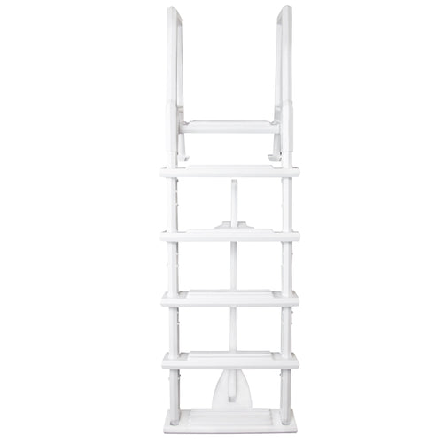 Aqua Select Heavy Duty Resin In-Pool Ladder w/ Entrapment Barrier for Above Ground Pools