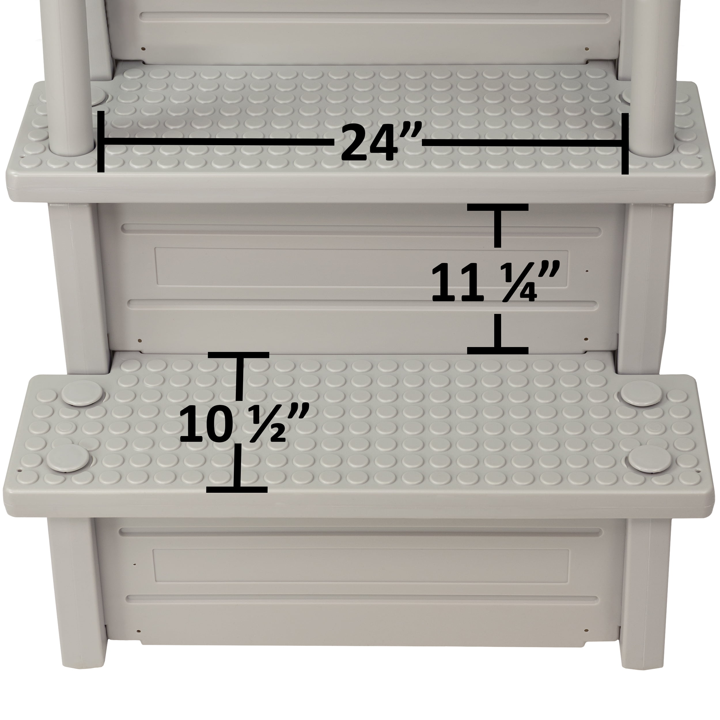 Aqua Select White Outside Flip-up Safety Ladder for Above Ground Pools 48-54H