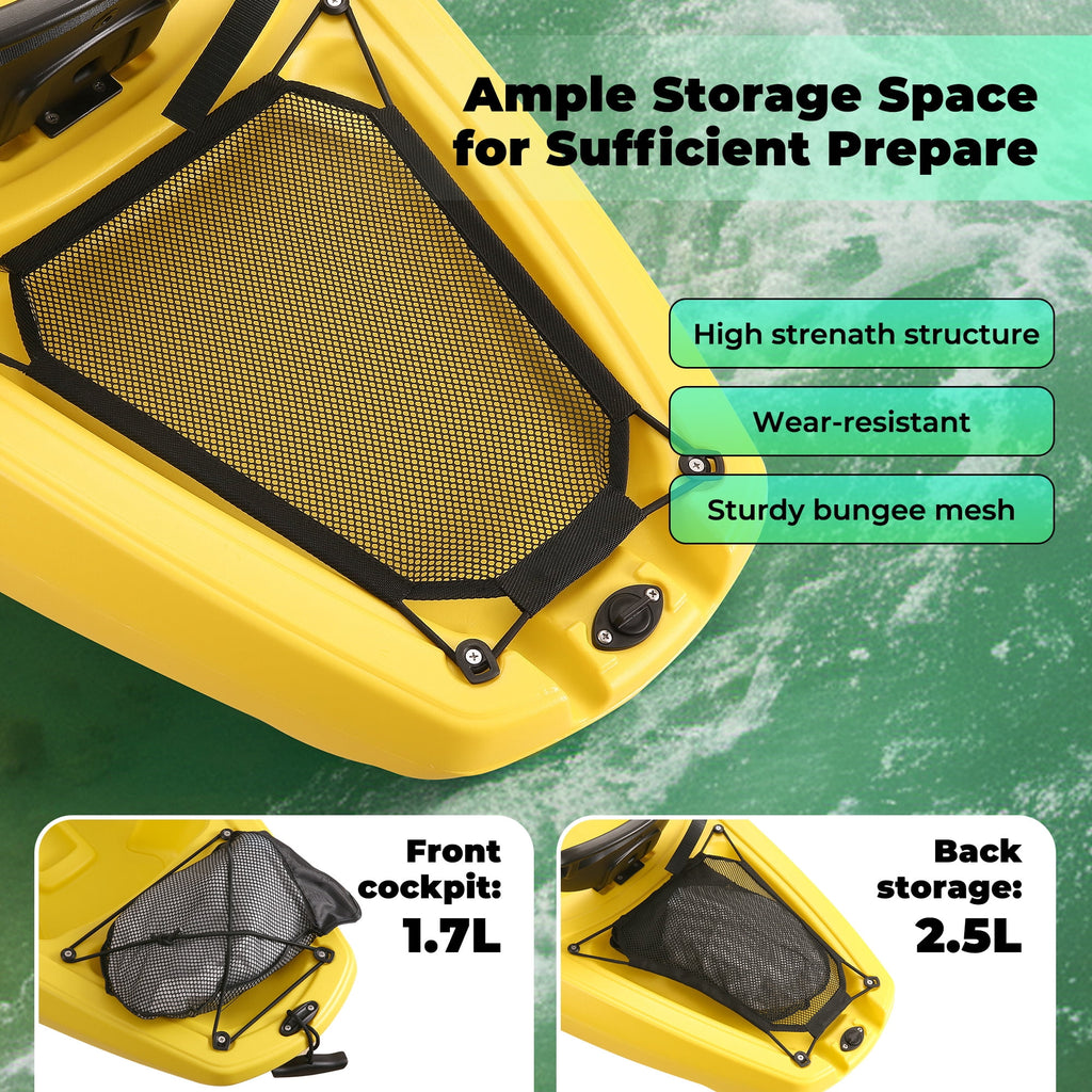 Naipo Kayak with paddle 6.5FT Kayak 4 Level Footrest Sit On Top for Youth Kid to Teen Up to 121lbs