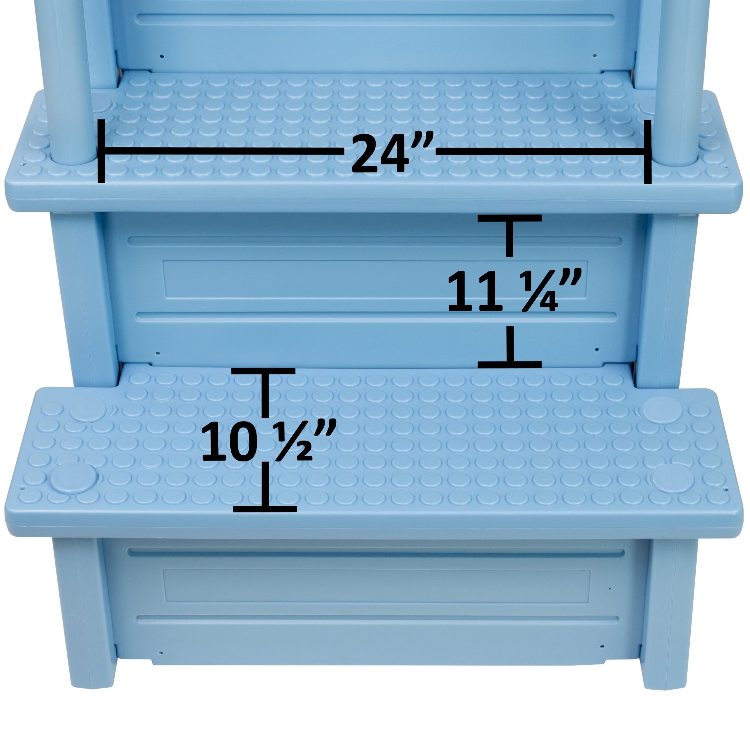 Aqua Select White Outside Flip-up Safety Ladder for Above Ground Pools 48-54H