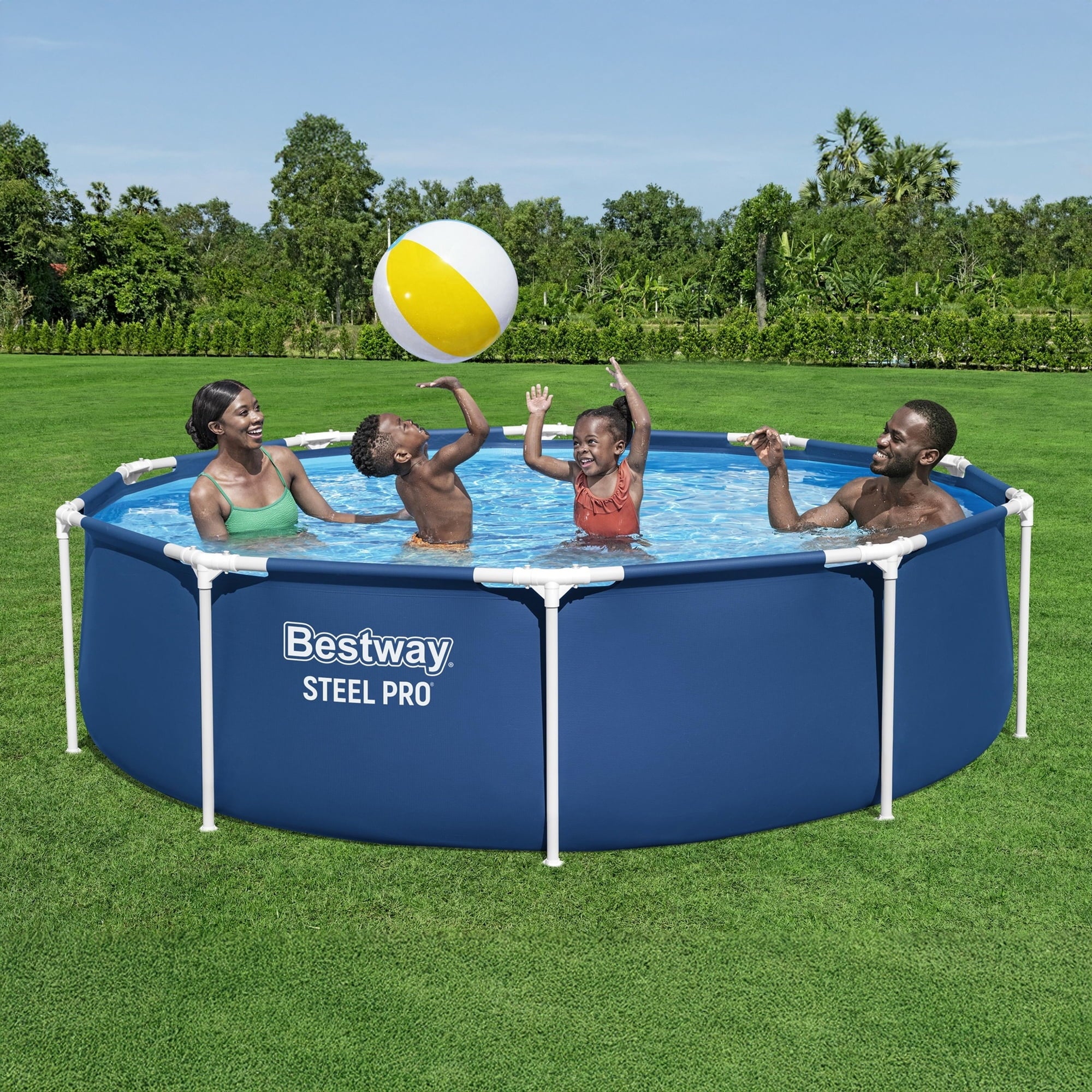 Bestway Steel Pro 10' x 30 Above Ground Swimming Pool Set with Filter Pump