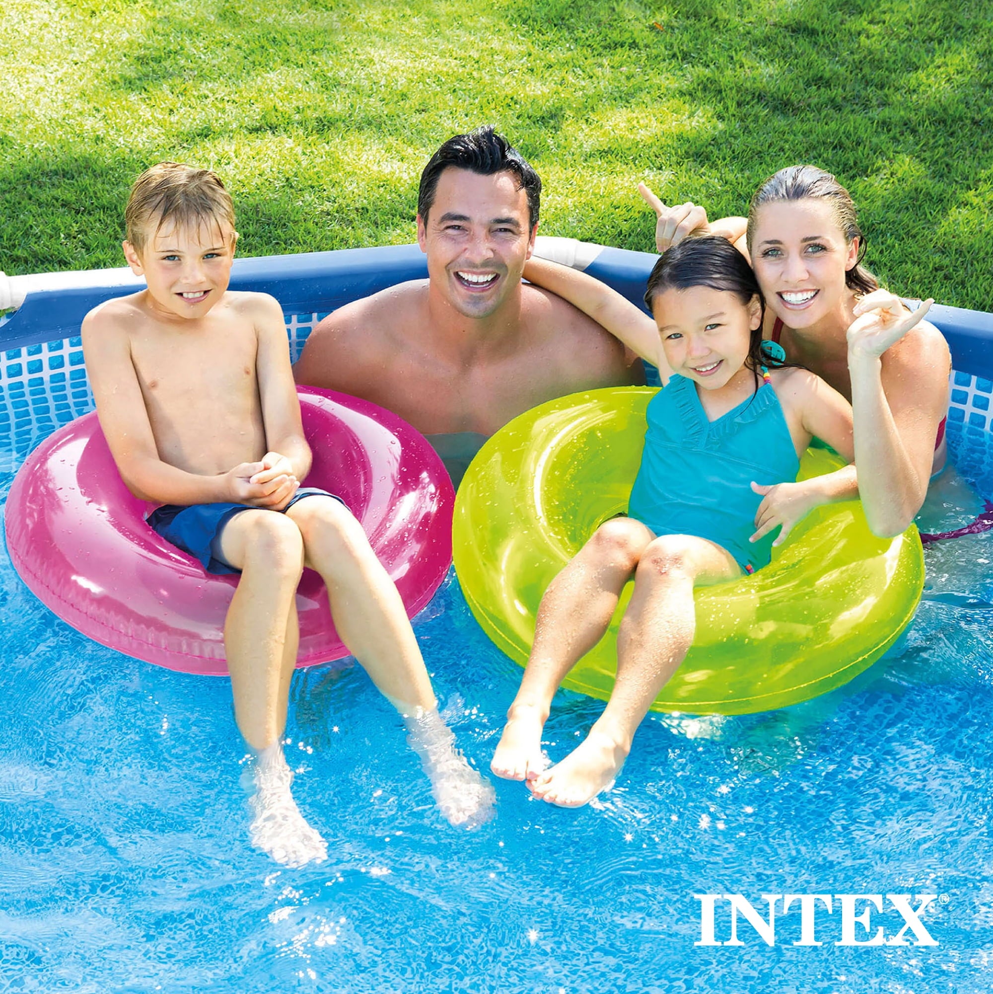 INTEX Metal Frame 12ft x 30in Above Ground Swimming Pool Set w/Filter Pump