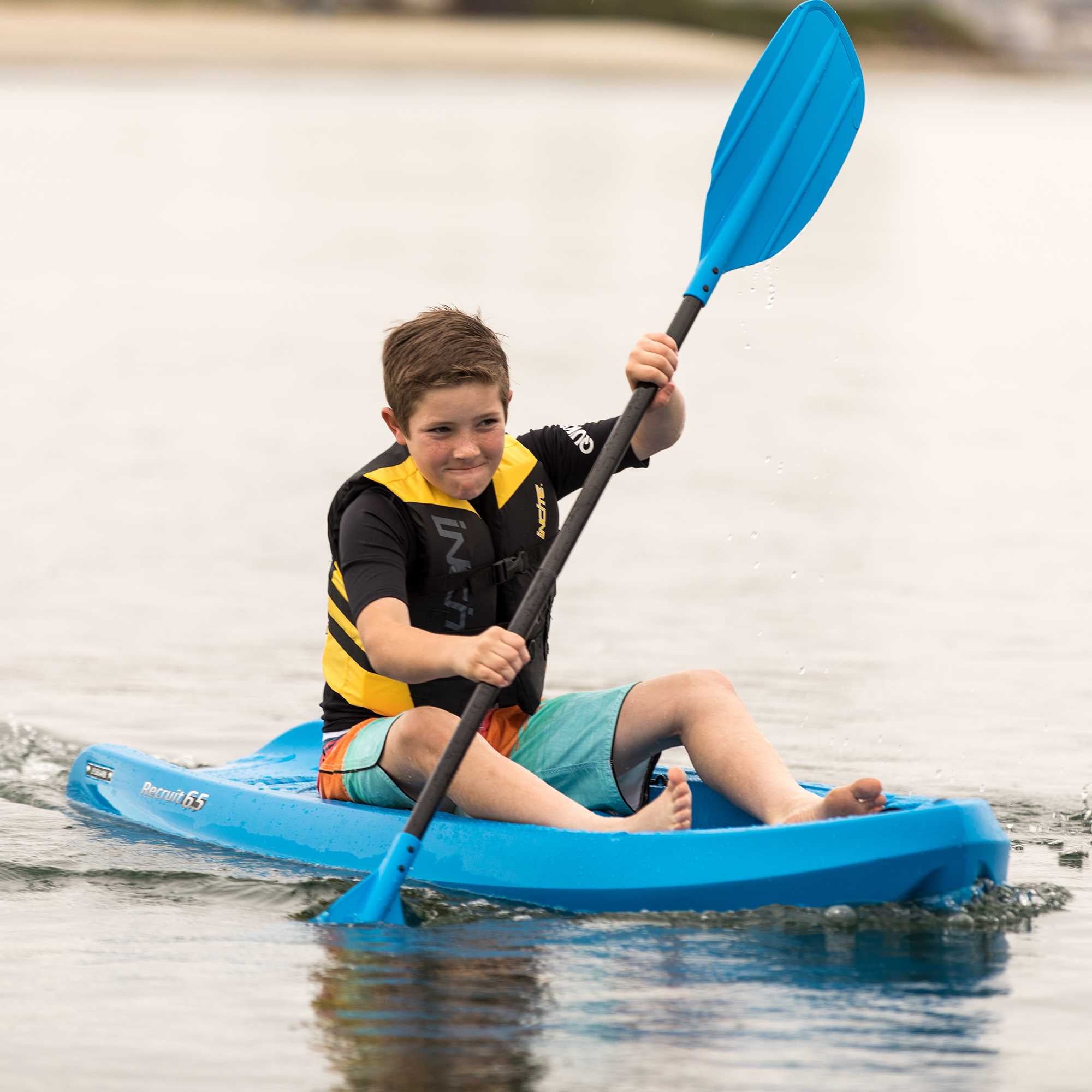 Lifetime Recruit 6.5 ft Youth Sit-On-Top Kayak with Paddle, Lime Green (90765)