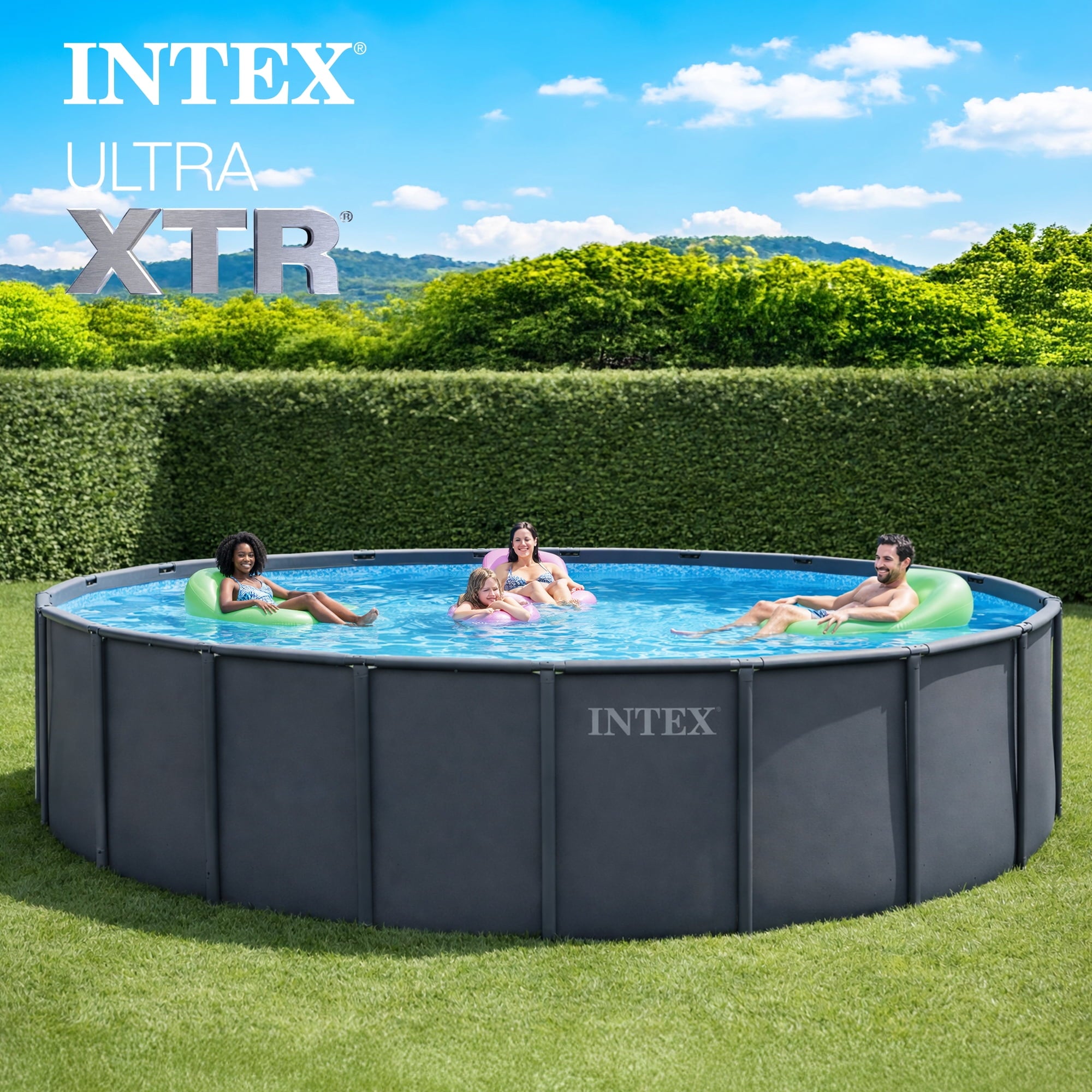 INTEX 26329EP Ultra XTR 18' x 52 Round Frame Above Ground Swimming Pool Set with Pump