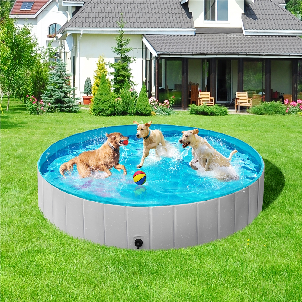 Alden Design 63'' Foldable Pet Swimming Pool for Indoor and Outdoor, Blue