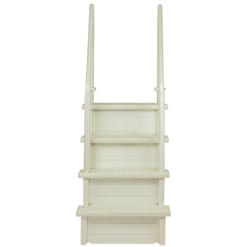 Aqua Select White Outside Flip-up Safety Ladder for Above Ground Pools 48-54H