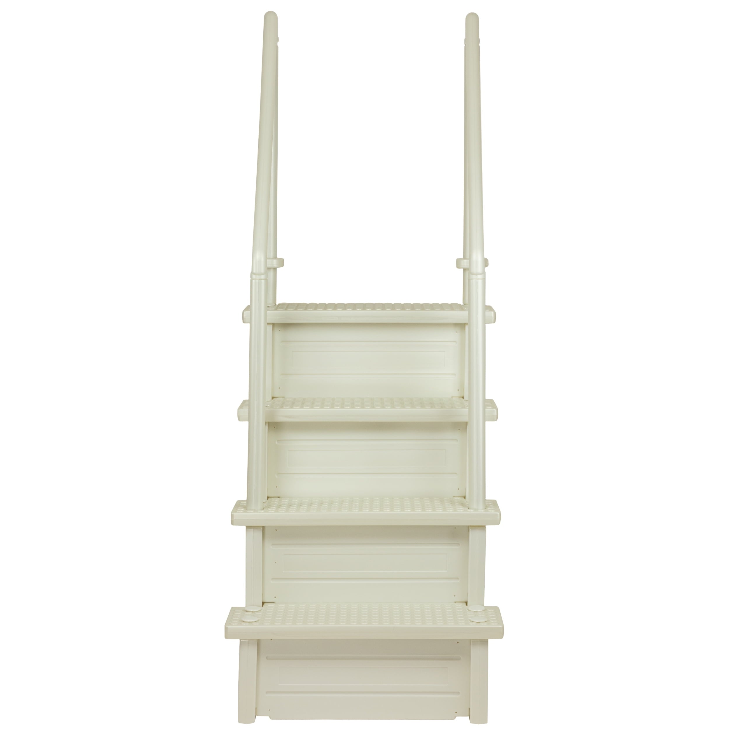 Aqua Select White Outside Flip-up Safety Ladder for Above Ground Pools 48-54H