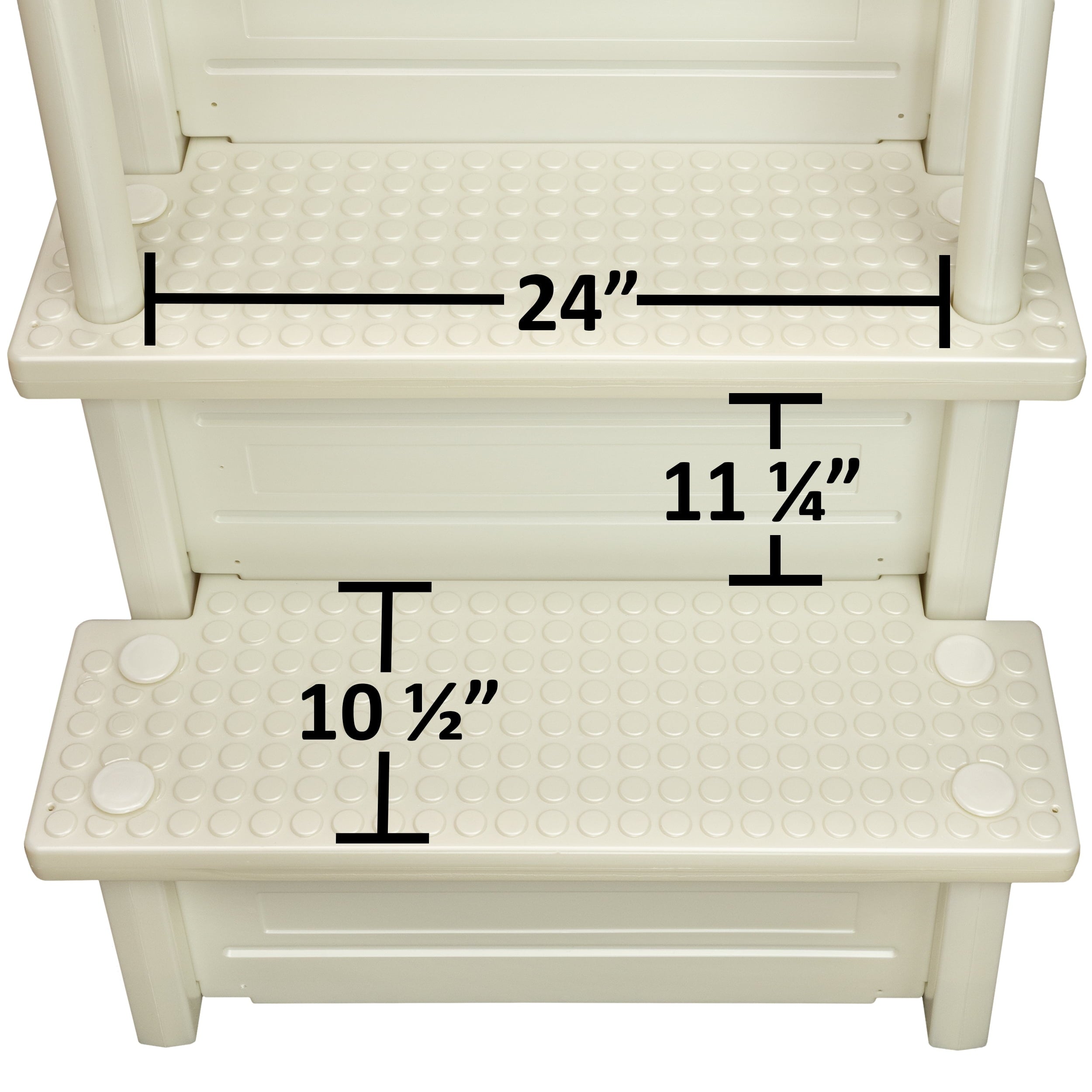 Aqua Select White Outside Flip-up Safety Ladder for Above Ground Pools 48-54H