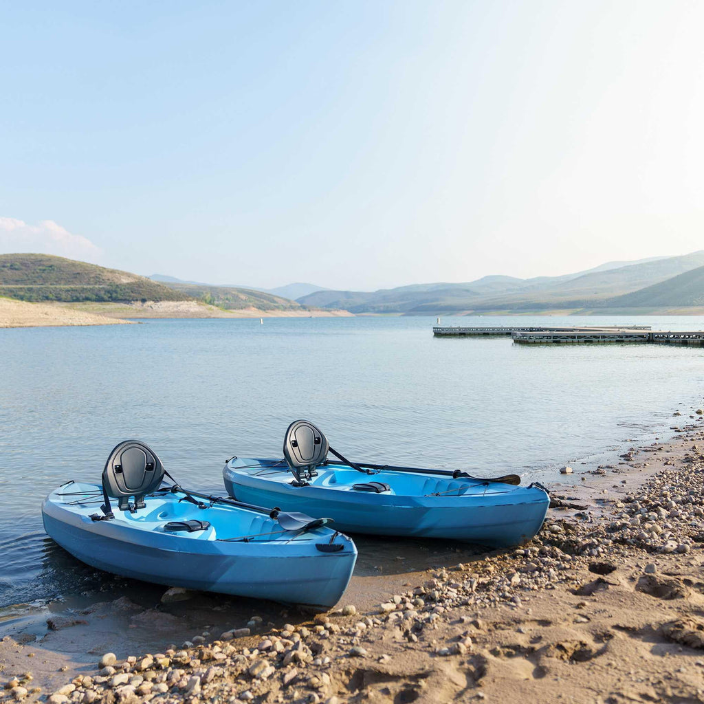 Lifetime Tamarack Angler 10 ft Sit-On-Top Fishing Kayak with Paddles, 2 Pack, Tan (90806)
