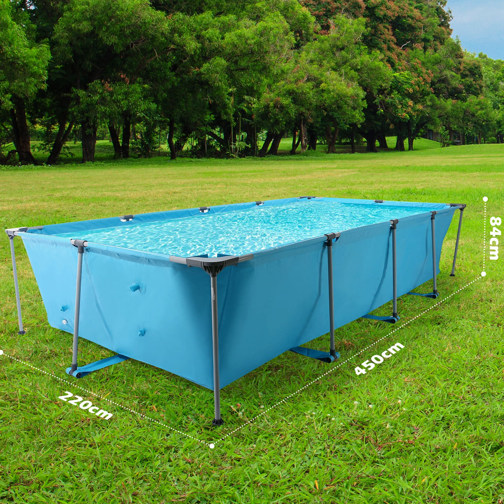 Naipo 15FT Above Ground Swimming Pool for Backyard Large Steel Frame Upgraded PVC Swimming Pools for Family and Pets with 177 × 86in