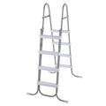 Alvantor 4-Step Above Ground Pool Ladder with Safety Buckle Foldable Entry Side 300 lb Capacity for Pools up to 52 in