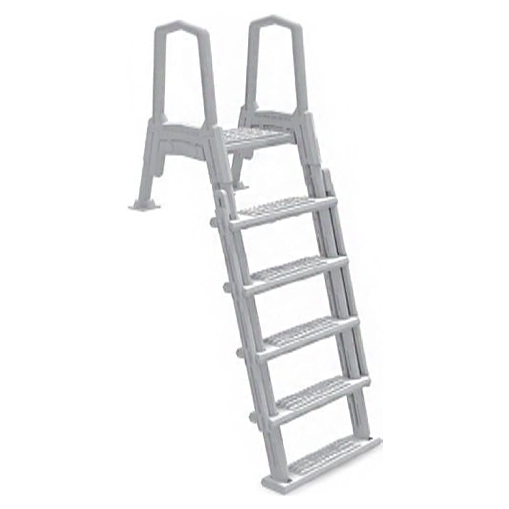 Aqua Select White Outside Flip-up Safety Ladder for Above Ground Pools 48-54H