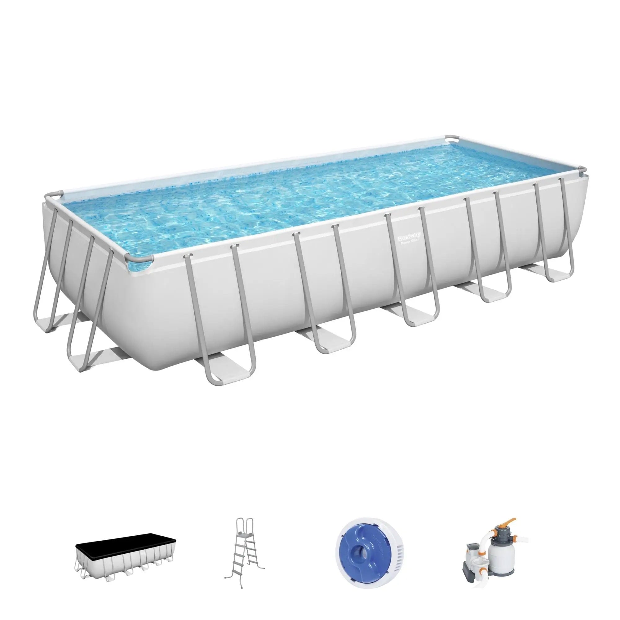 Bestway 18ft x 9ft x 4ft Rectangular Above Ground Swimming Pool Kit