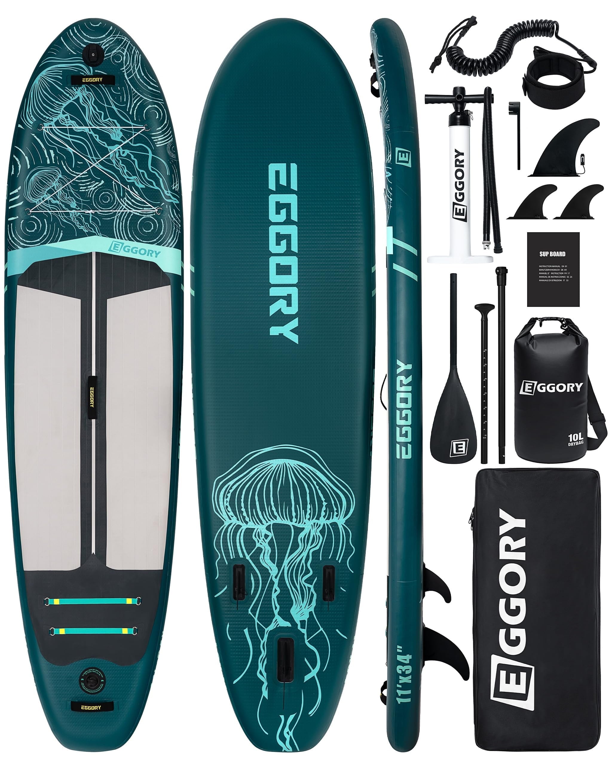 EGGORY 11 ft Inflatable Paddle Boards Stand Up Paddle Board with Full SUP Accessories