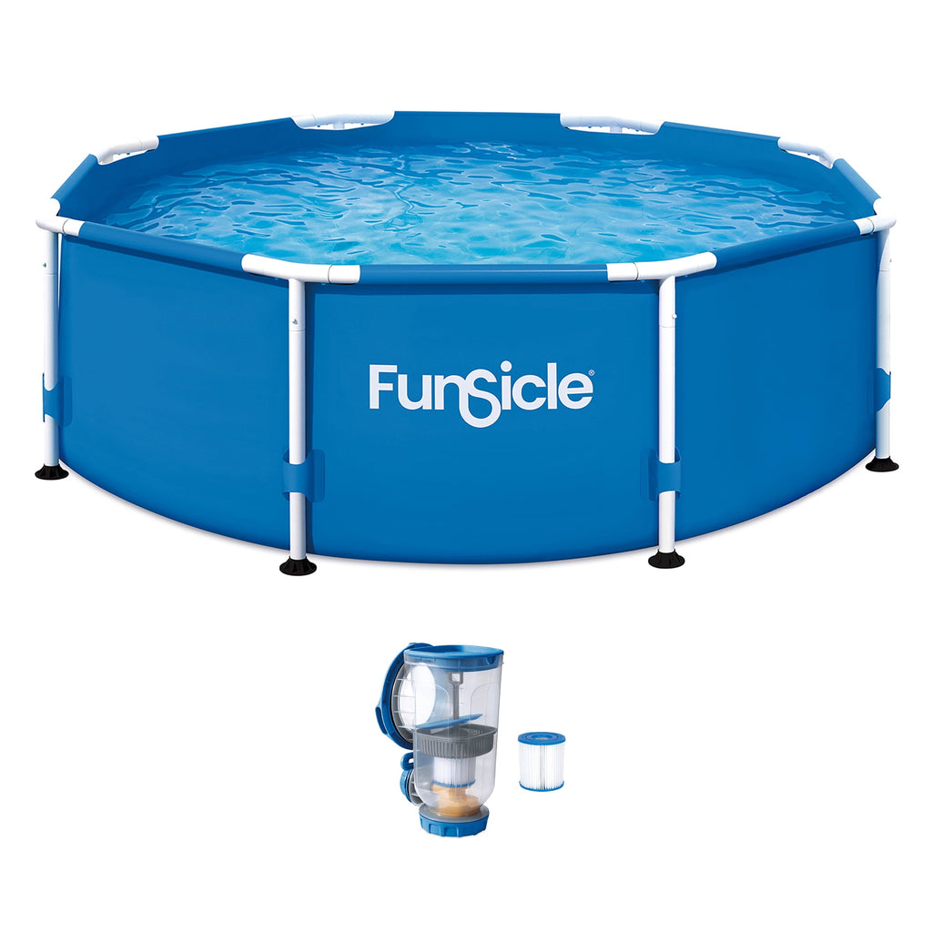 Funsicle 8' x 30 Outdoor Activity Round Frame Above Ground Swimming Pool Set