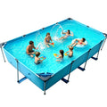 GASKY 15FT Swimming Pool Metal Frame Rectangular Frame Outdoor Backyard Above Ground Family Teenagers Splash