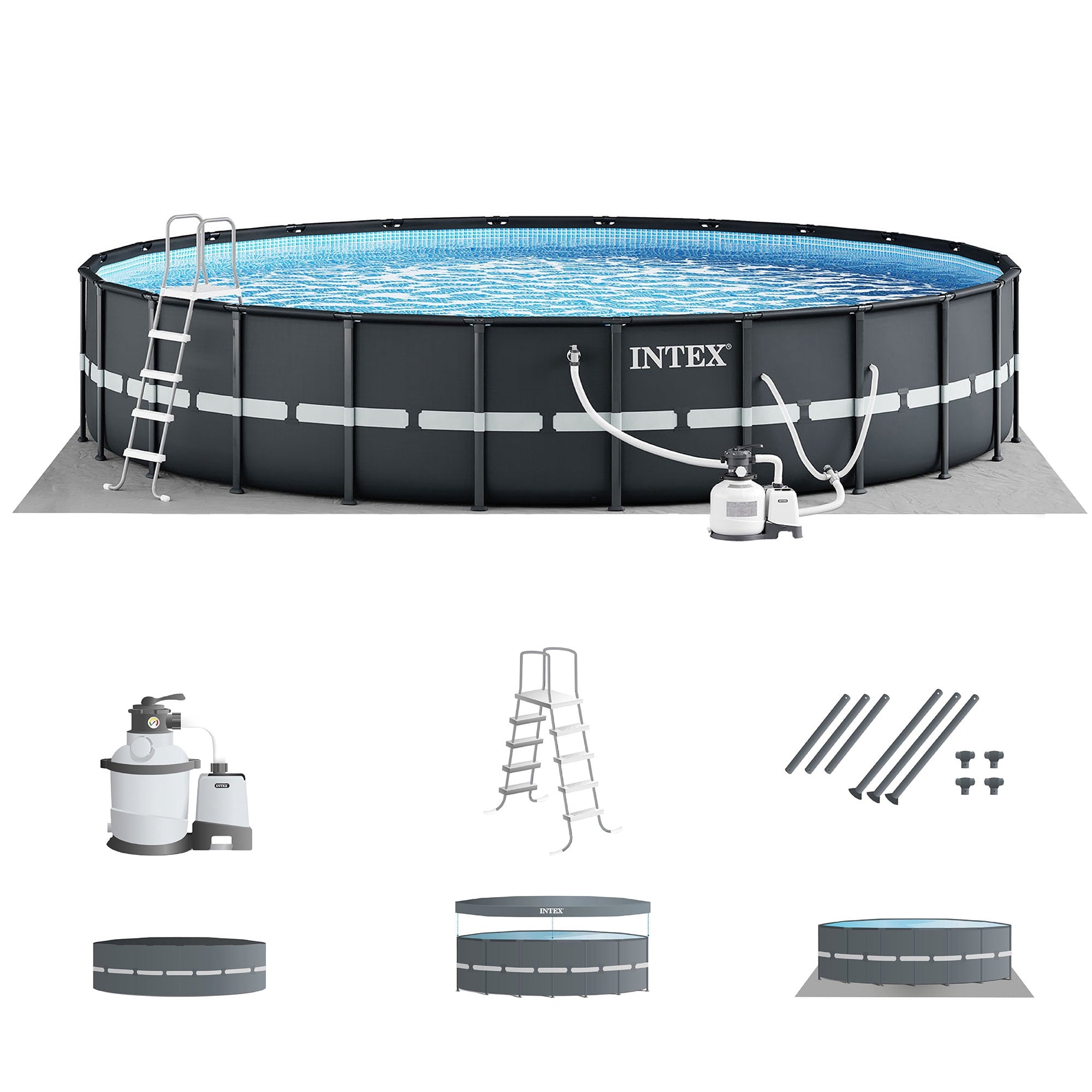 INTEX 26329EP Ultra XTR 18' x 52 Round Frame Above Ground Swimming Pool Set with Pump