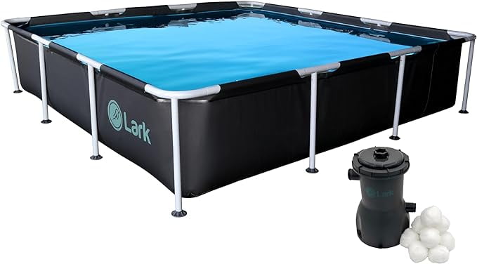 Lark 9' x 24 Square Metal Frame Splash Pool with 530 gallon Filtration Pump