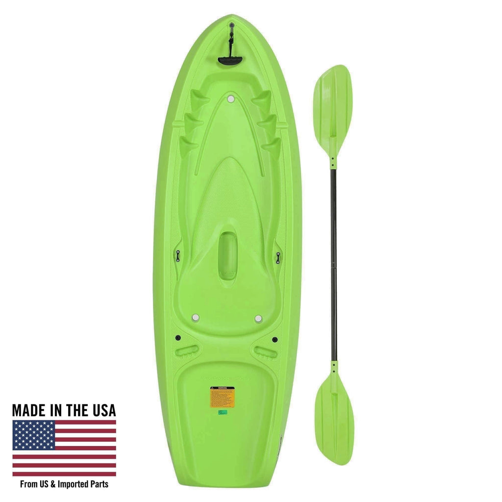 Lifetime Recruit 6.5 ft Youth Sit-On-Top Kayak with Paddle, Lime Green (90765)