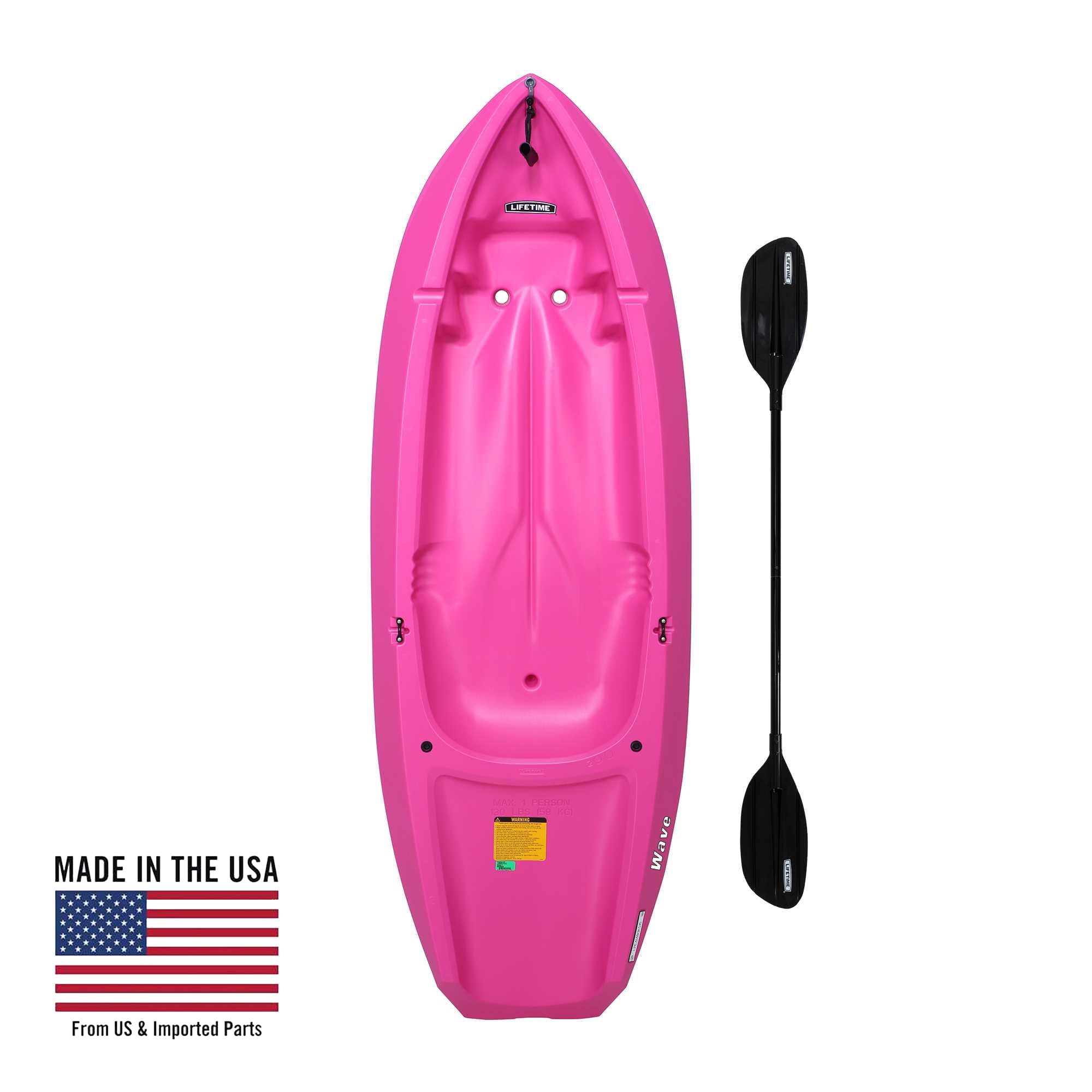 Lifetime Wave 6 ft Youth Sit-On-Top Kayak with Paddle, Fire Red (91401)