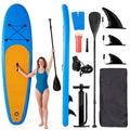 Naipo 10FT Inflatable Paddle Board 30in Wide Design Stand up Paddle Board with Paddle Accessories for Family Beginners Youth Blue Yellow