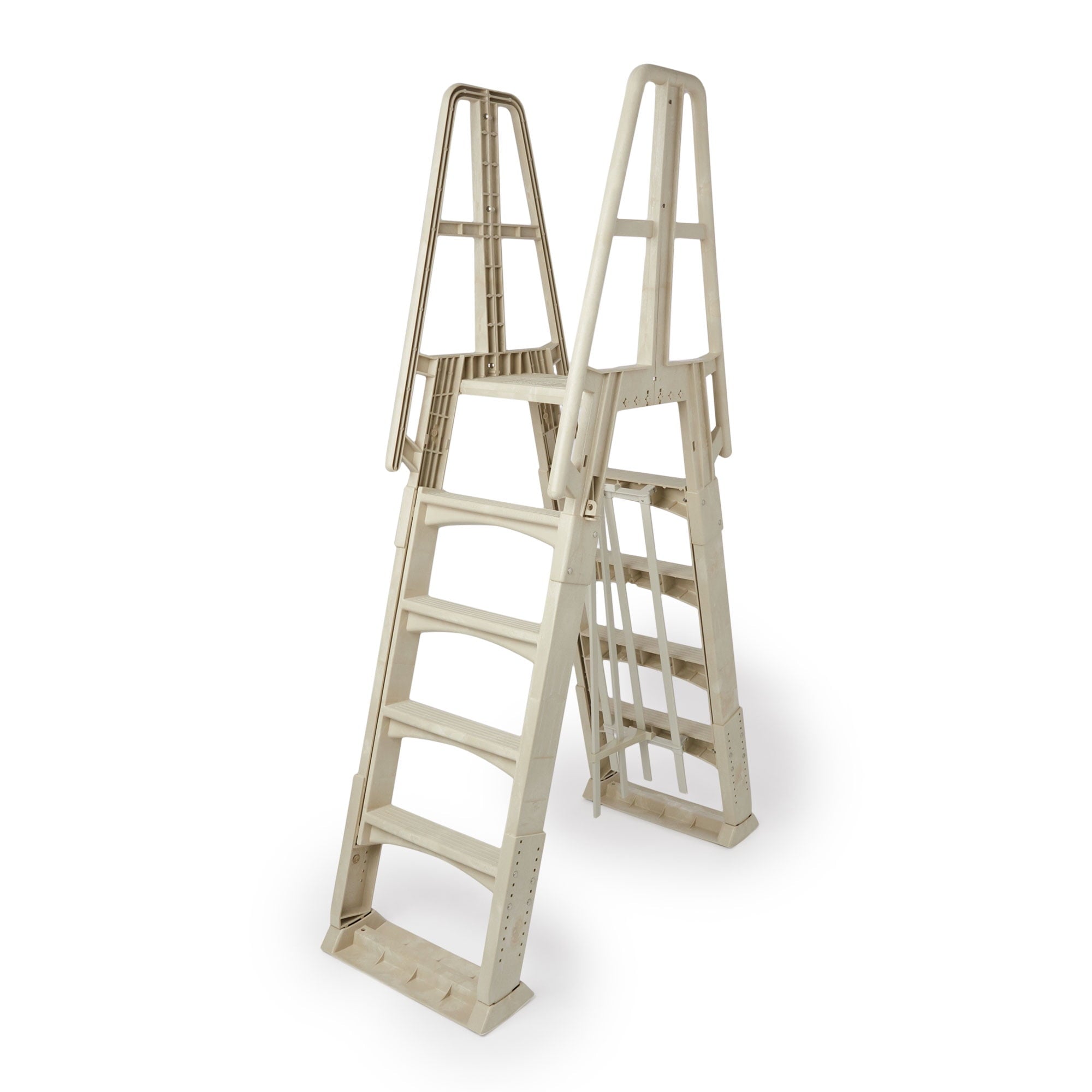 Vinyl Works Canada SLAW Slide Lock A Frame Above Ground Pool Ladder, White