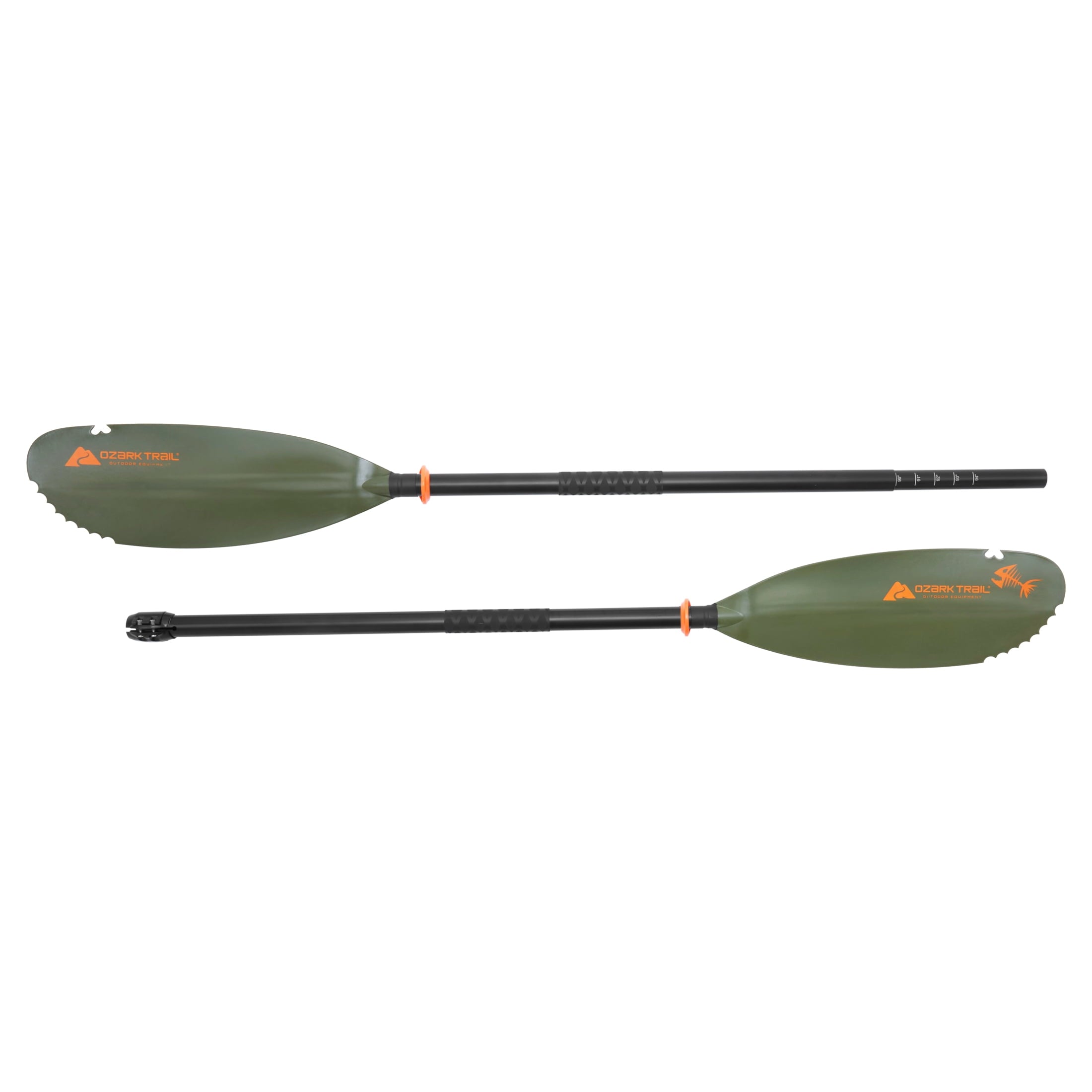 Ozark Trail Green Fiberglass and Aluminum Fishing Kayak Paddle, 94.5