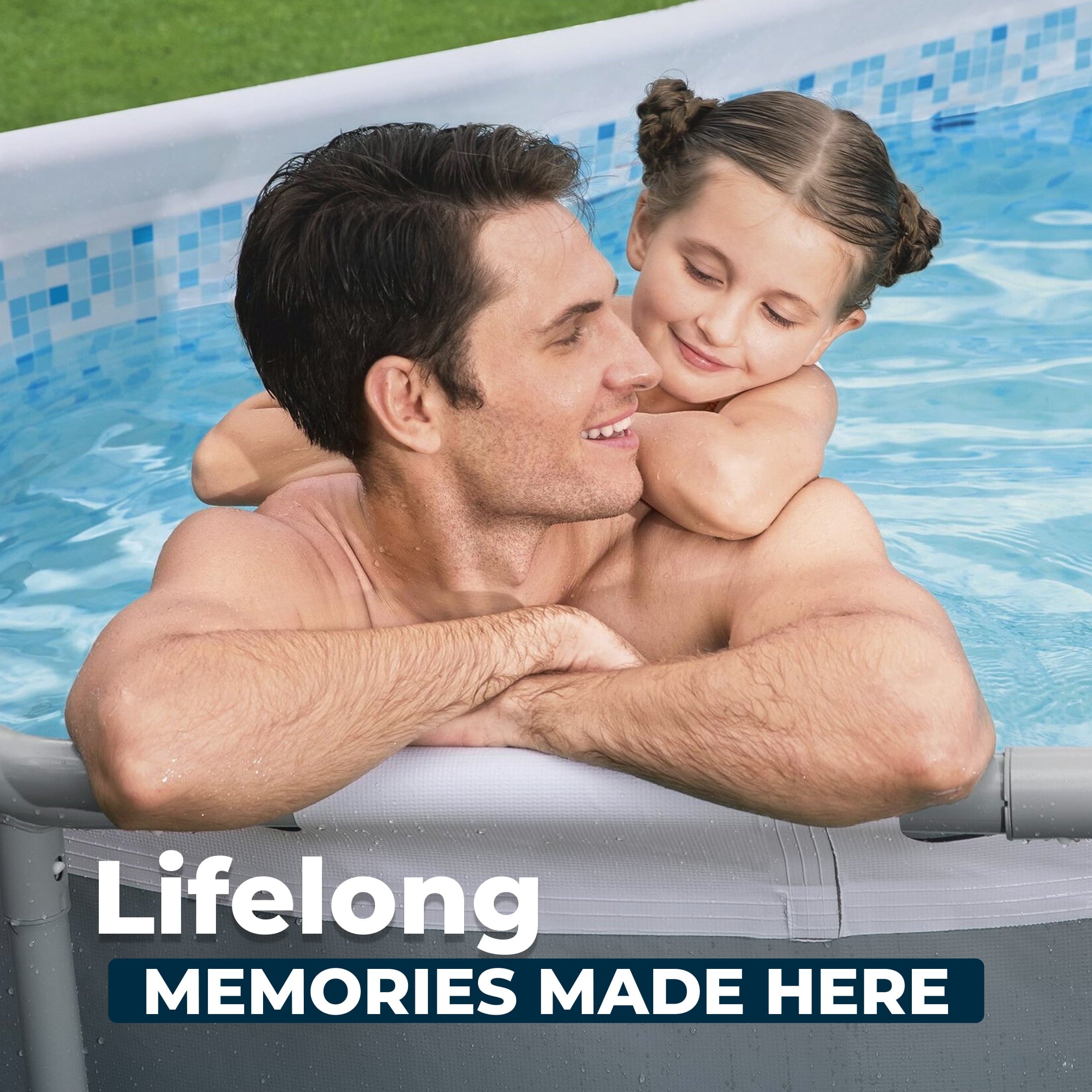 Bestway Steel Pro MAX 10 ft x 6 ft 7 In x 33 in, Oval Above Ground Pool Set, Outdoor Frame Swimming Pool