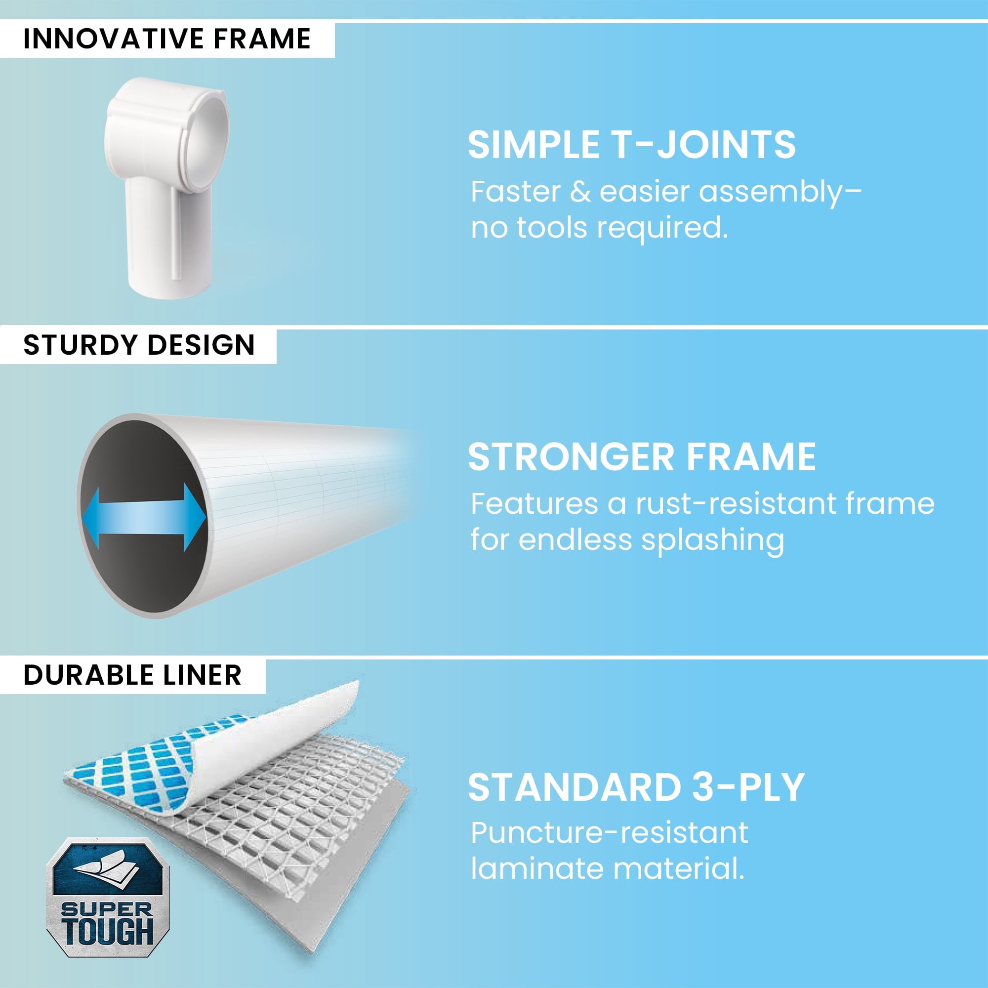 INTEX Rectangular Metal Frame 7ft x 23in Above Ground Swimming Pool, Pink