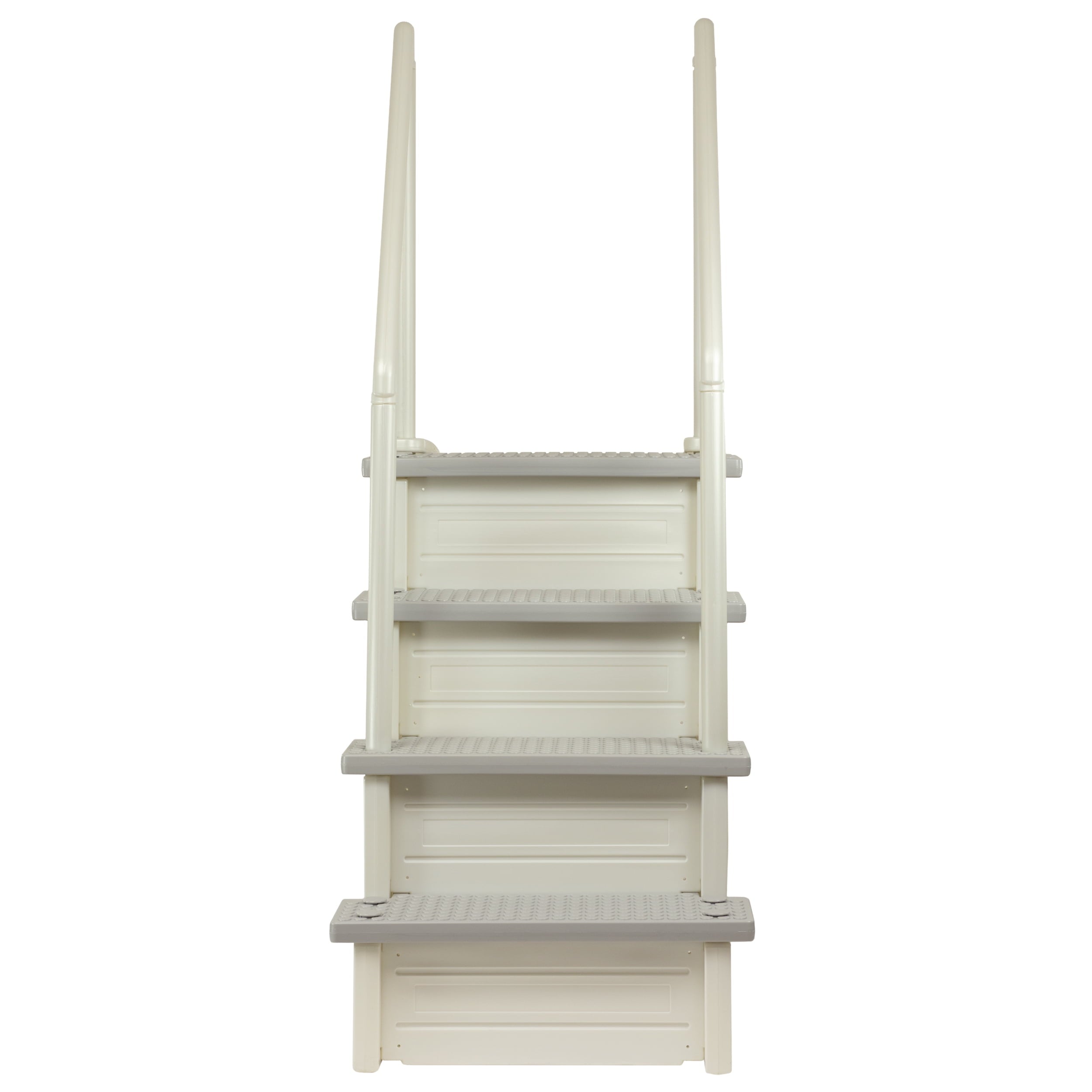 Aqua Select White Outside Flip-up Safety Ladder for Above Ground Pools 48-54H