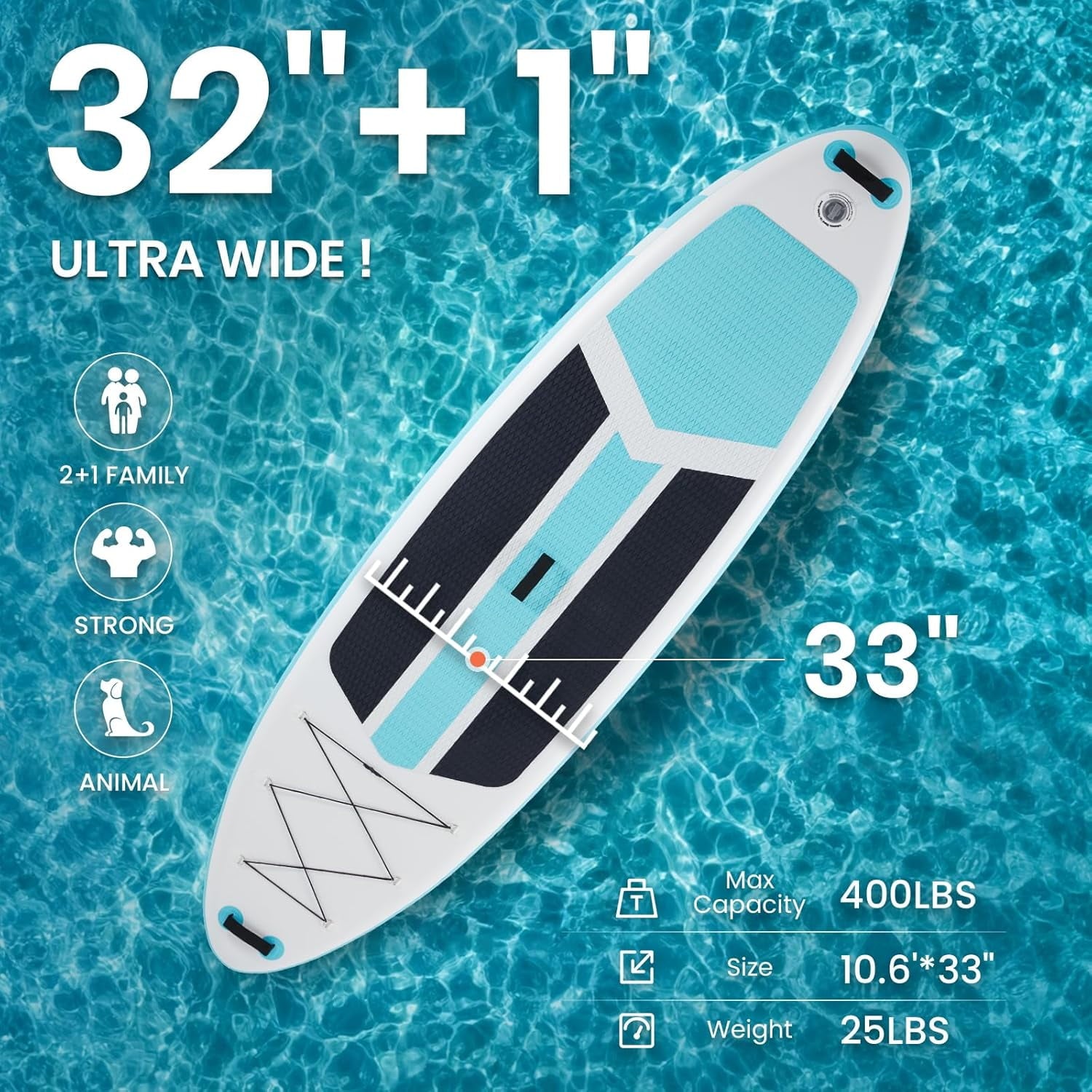 CONCETTA Inflatable Paddle Board,Equipped With SUP Paddle Board Accessories, The Non-slip EVA Deck Design Restarts The Surfboard,Surfboard for Youth&Adults of All Skill Levels，Brown Green