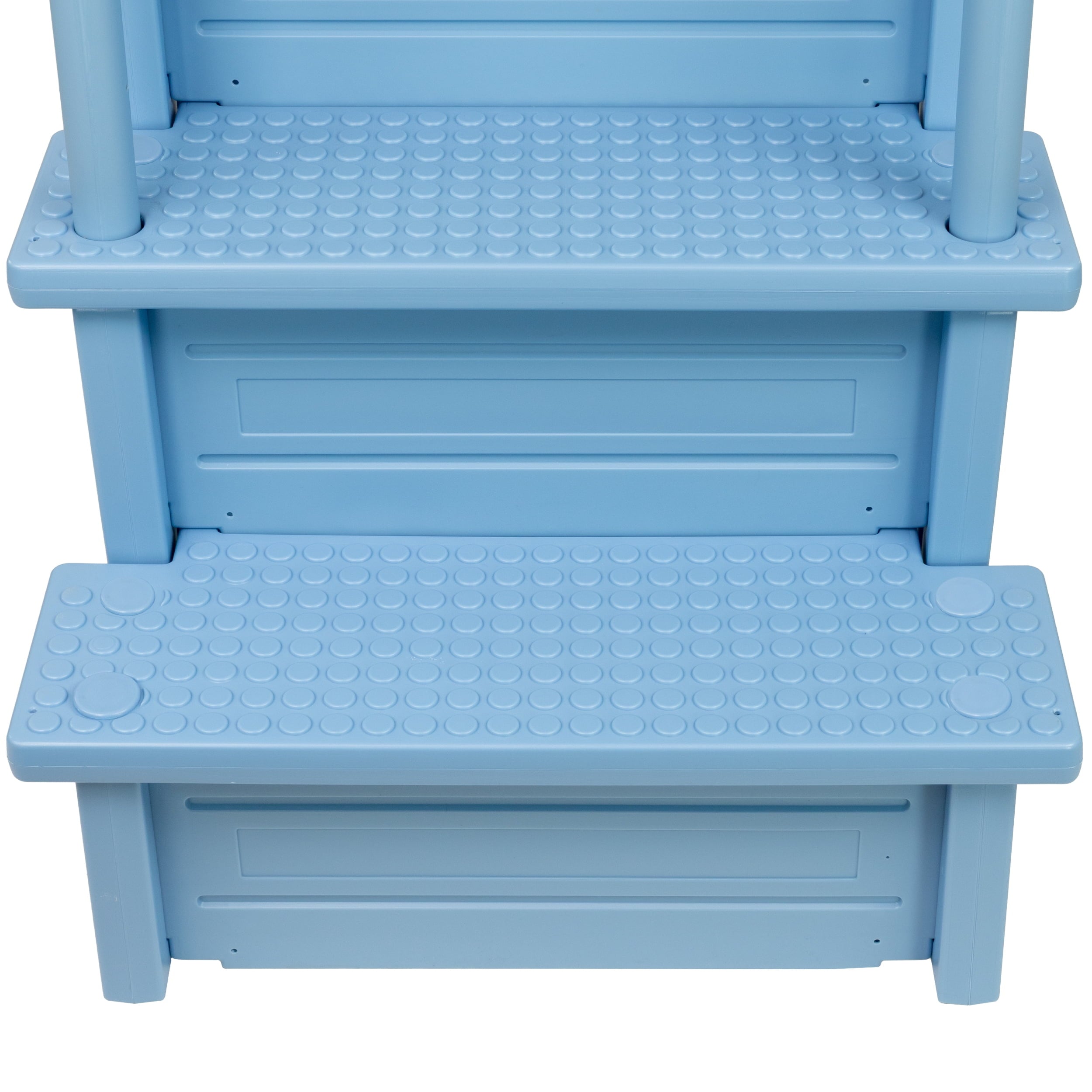 Aqua Select White Outside Flip-up Safety Ladder for Above Ground Pools 48-54H