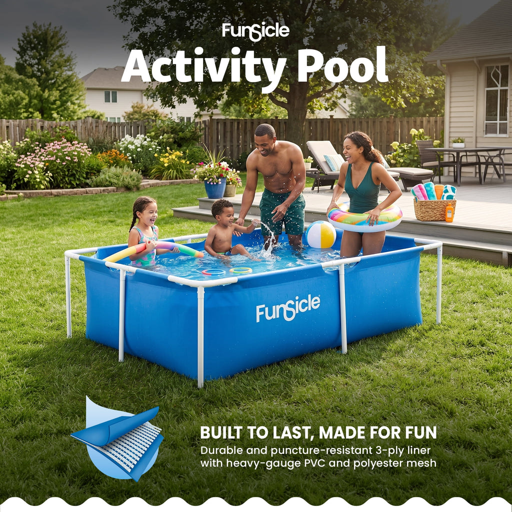 Funsicle Activity Lap 7' x 5' x 24 Family Above Ground Swimming Pool