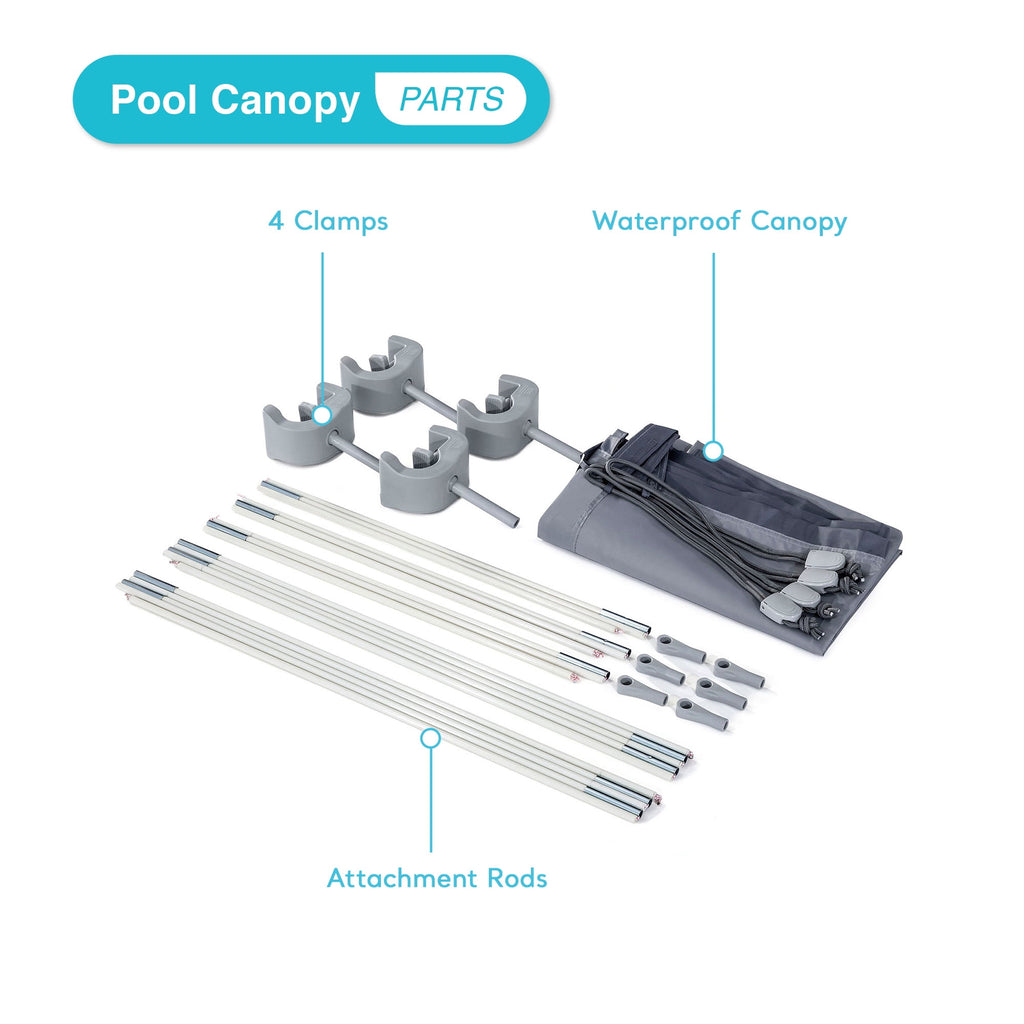 Intex 18Ft x 52In Ultra XTR Rectangular Frame Swimming Pool Kit with Canopy