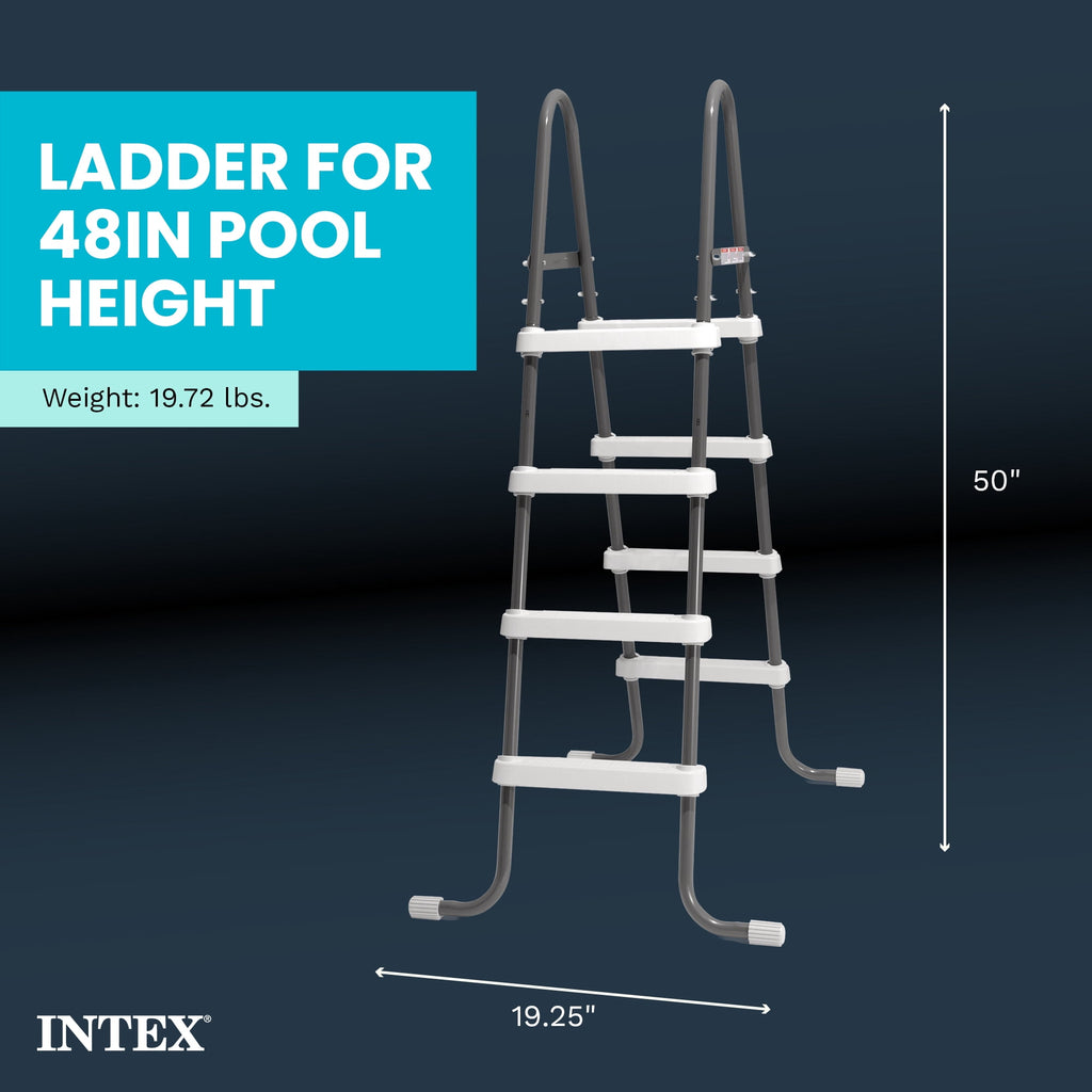 Intex Steel Frame Above Ground Swimming Pool 52 Pool Entry Step Ladder