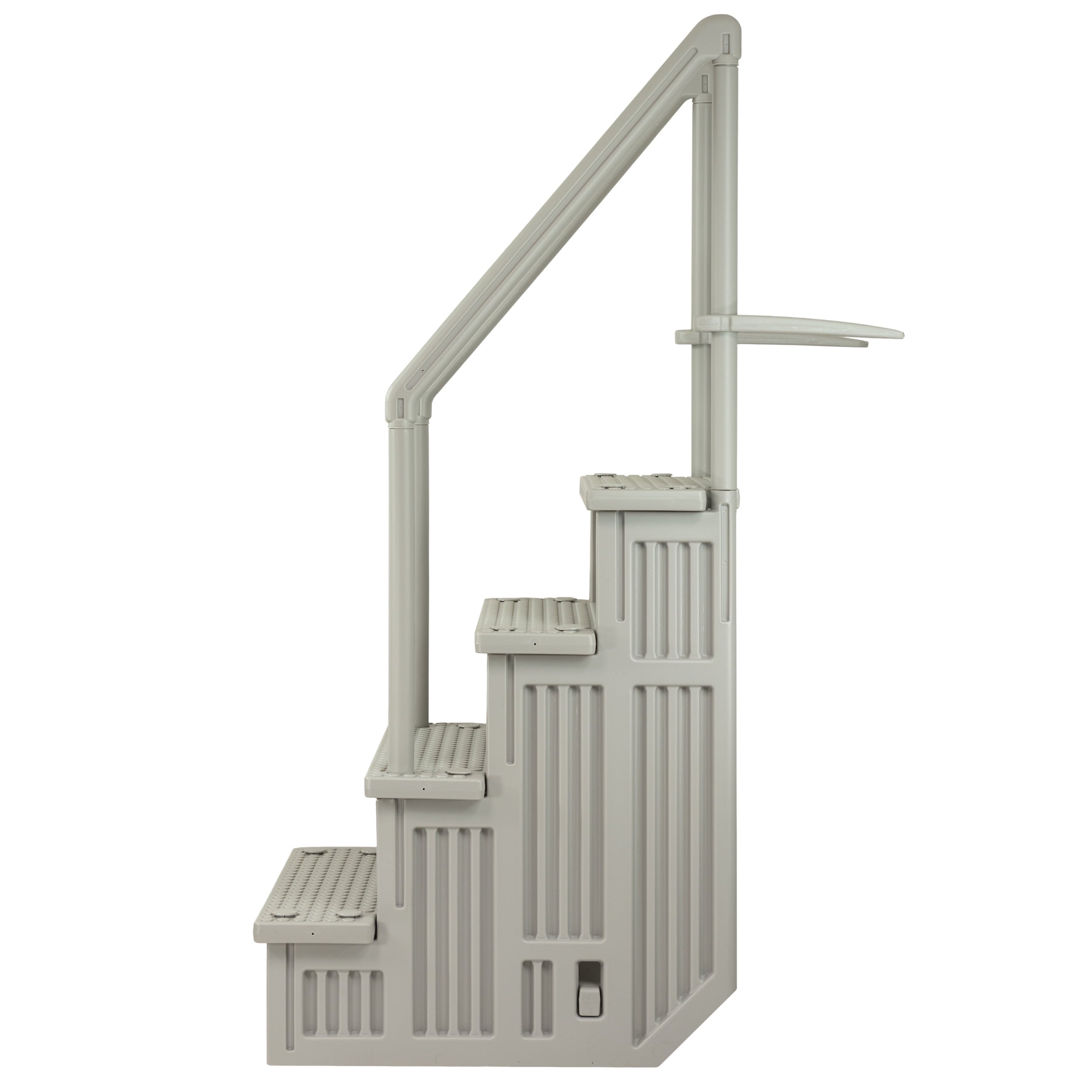 Aqua Select White Outside Flip-up Safety Ladder for Above Ground Pools 48-54H