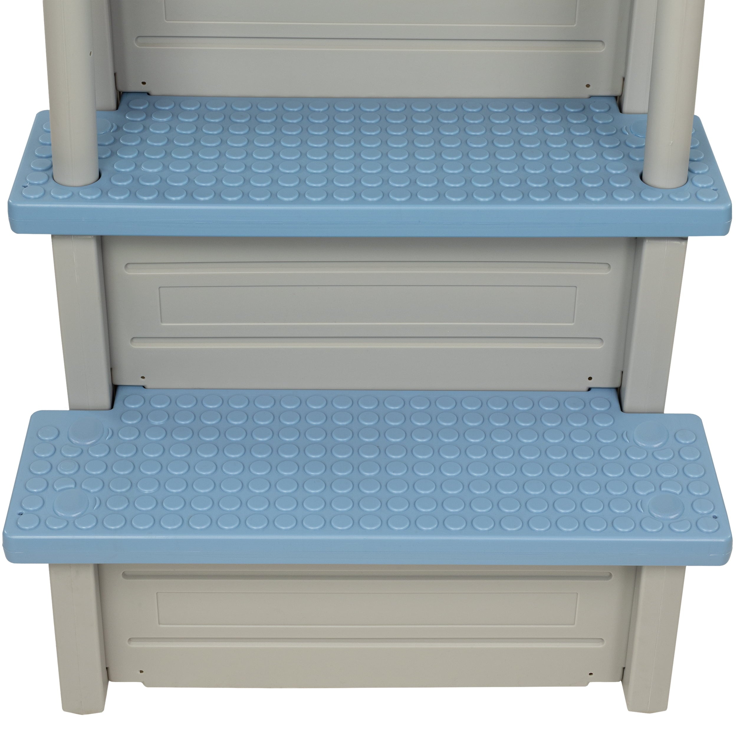 Aqua Select White Outside Flip-up Safety Ladder for Above Ground Pools 48-54H