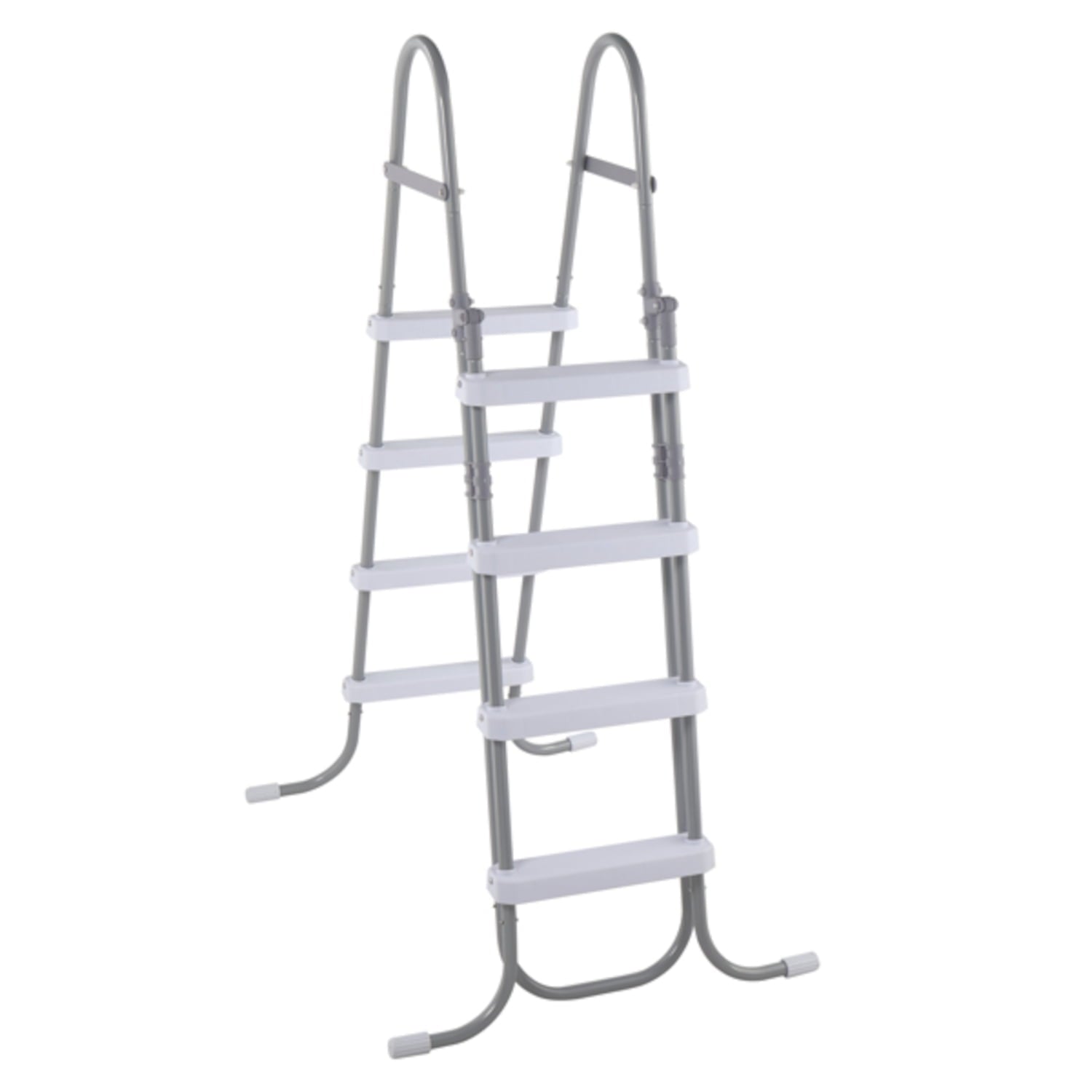 Alvantor 4-Step Above Ground Pool Ladder with Safety Buckle Foldable Entry Side 300 lb Capacity for Pools up to 52 in