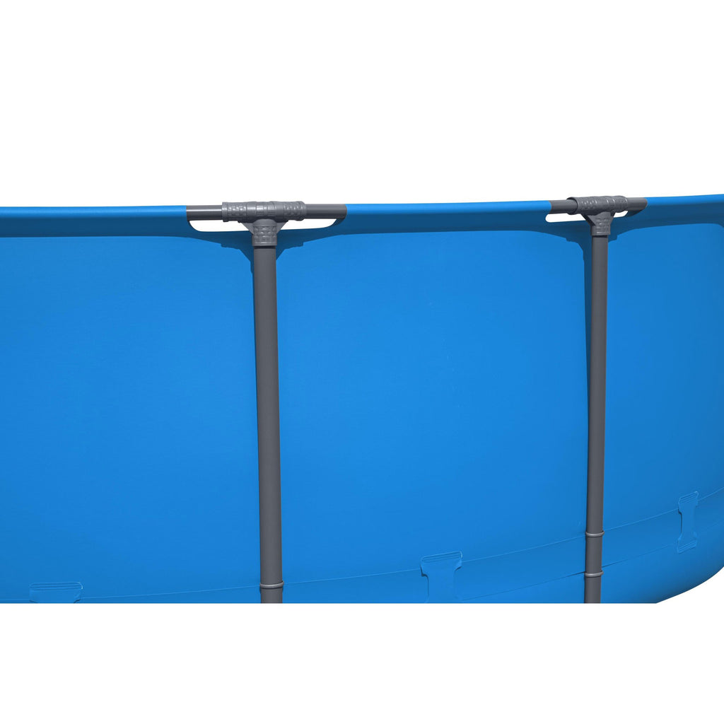 Bestway Steel Pro MAX 15' x 48 Round Above Ground Swimming Pool & Pool Ladder