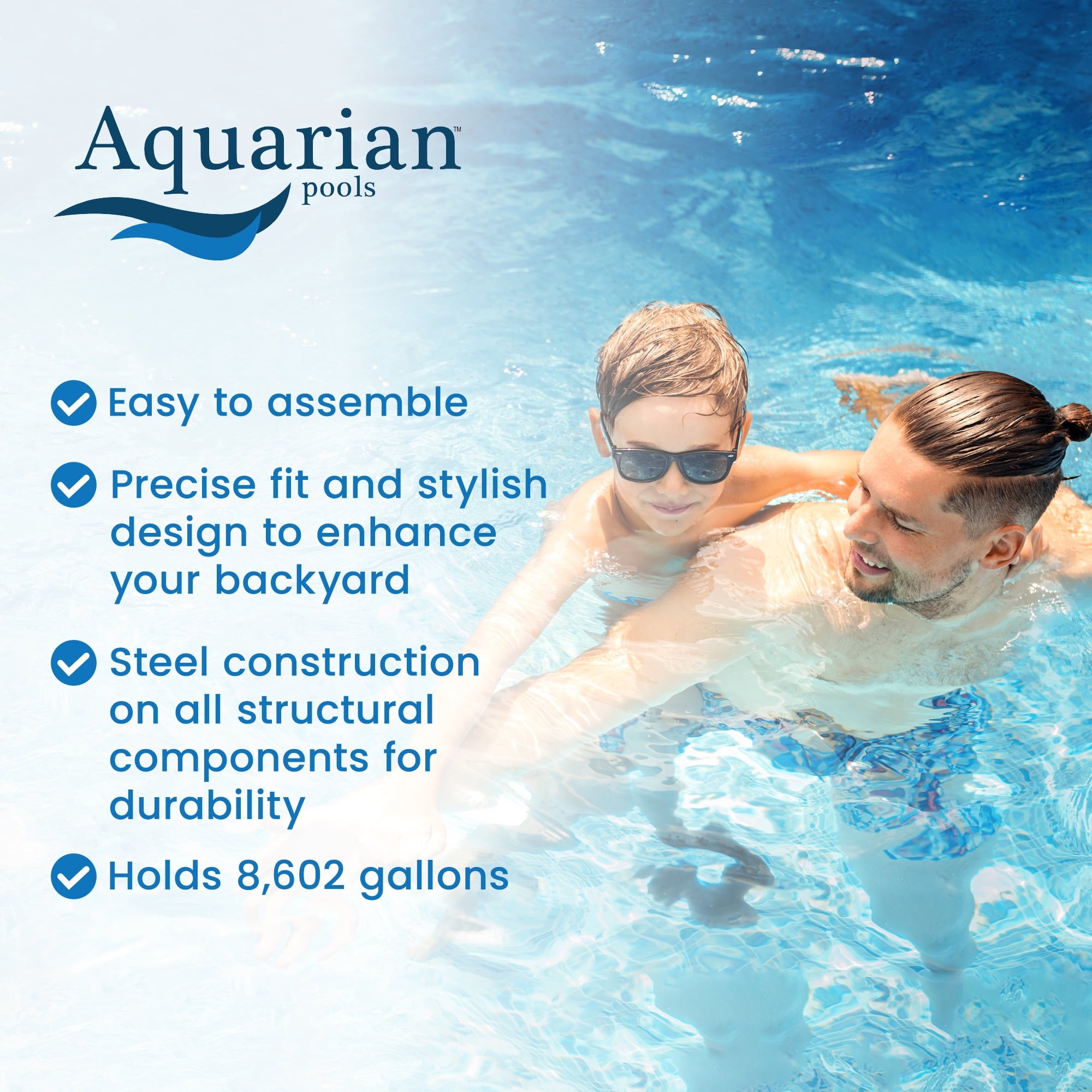 Aquarian Phoenix 18' x 52 Steel Frame DIY Family Size Above Ground Pool
