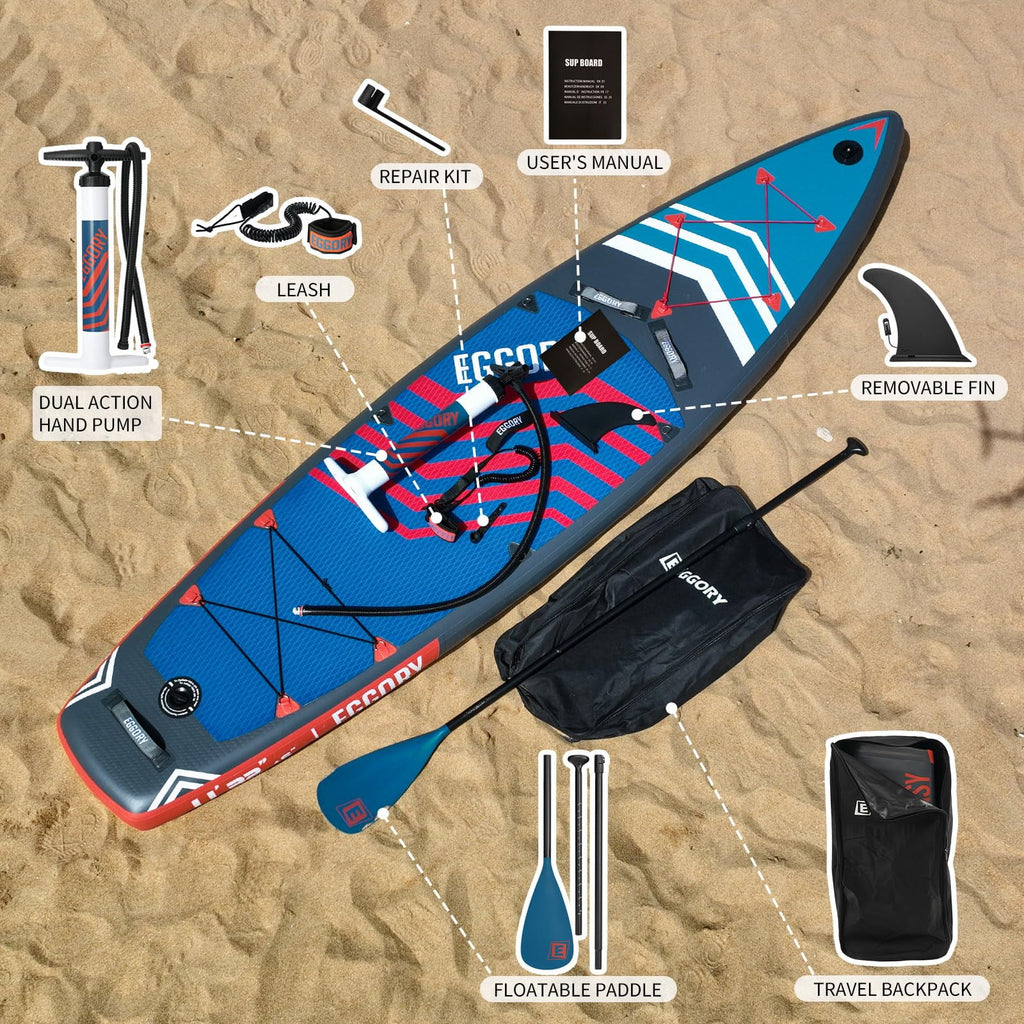 EGGORY 11 ft Inflatable Paddle Boards Stand Up Paddle Board with Premium SUP Accessories for Youth & Adults