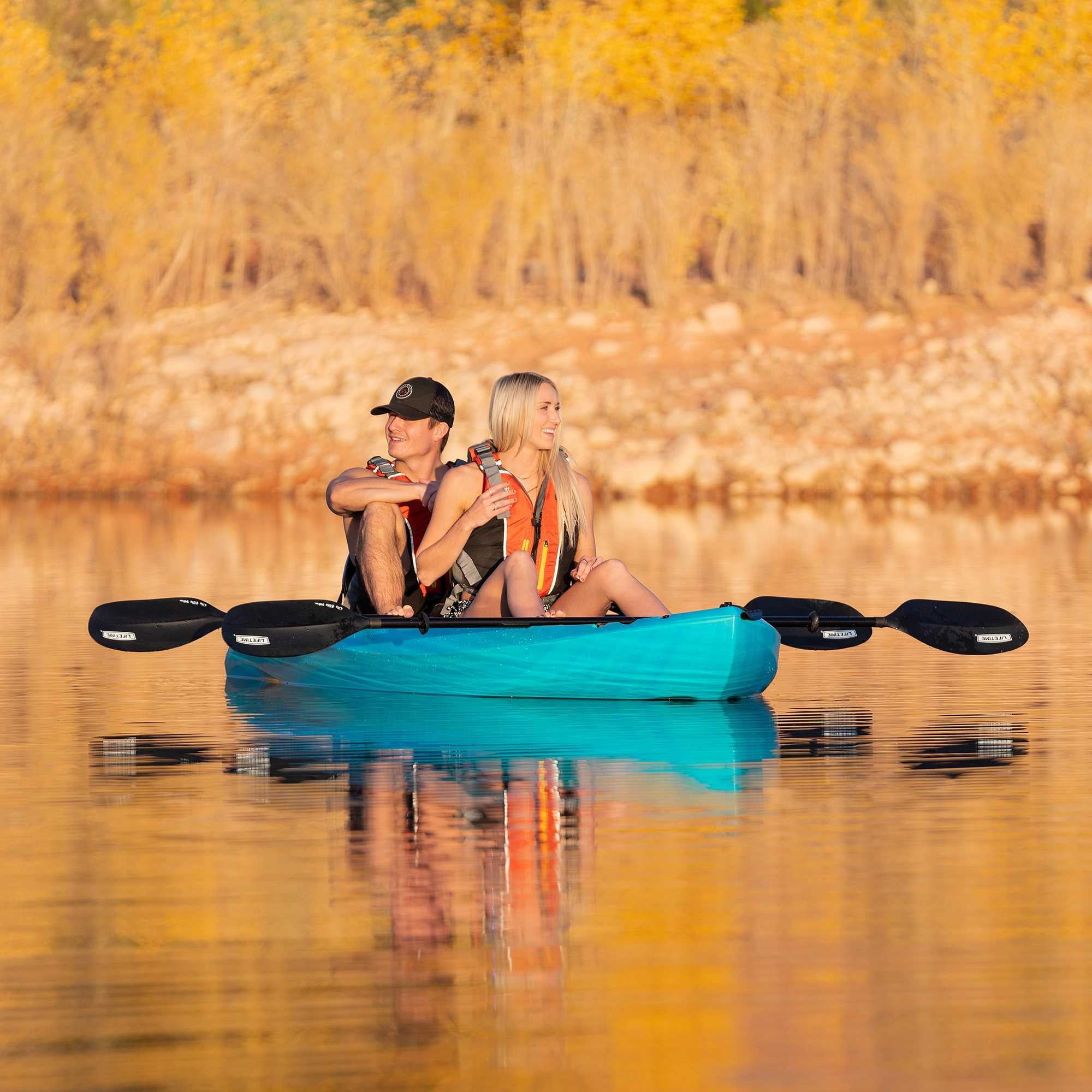 Lifetime Envoy 10.5 ft Sit-On-Top Tandem Kayak with Paddles, Sky Fusion (91192)