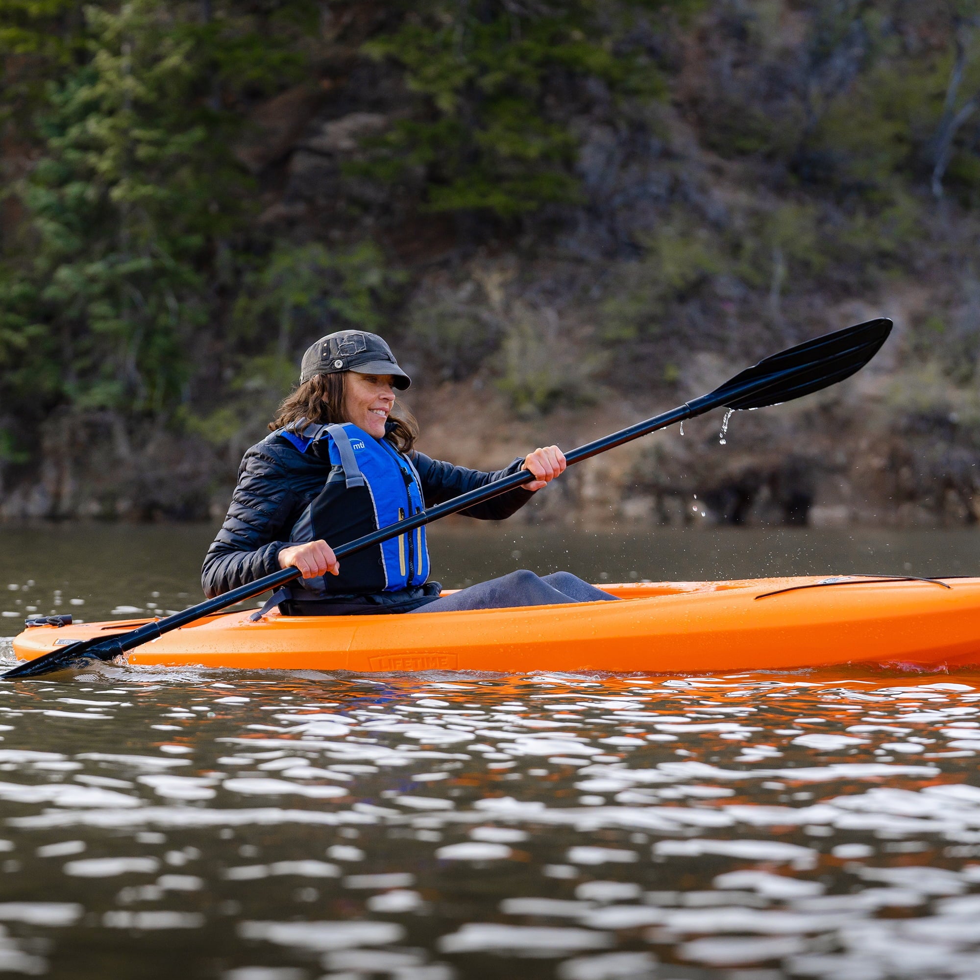 Lifetime Pacer 8 ft Sit-Inside Kayak with Paddle, Green (91032)