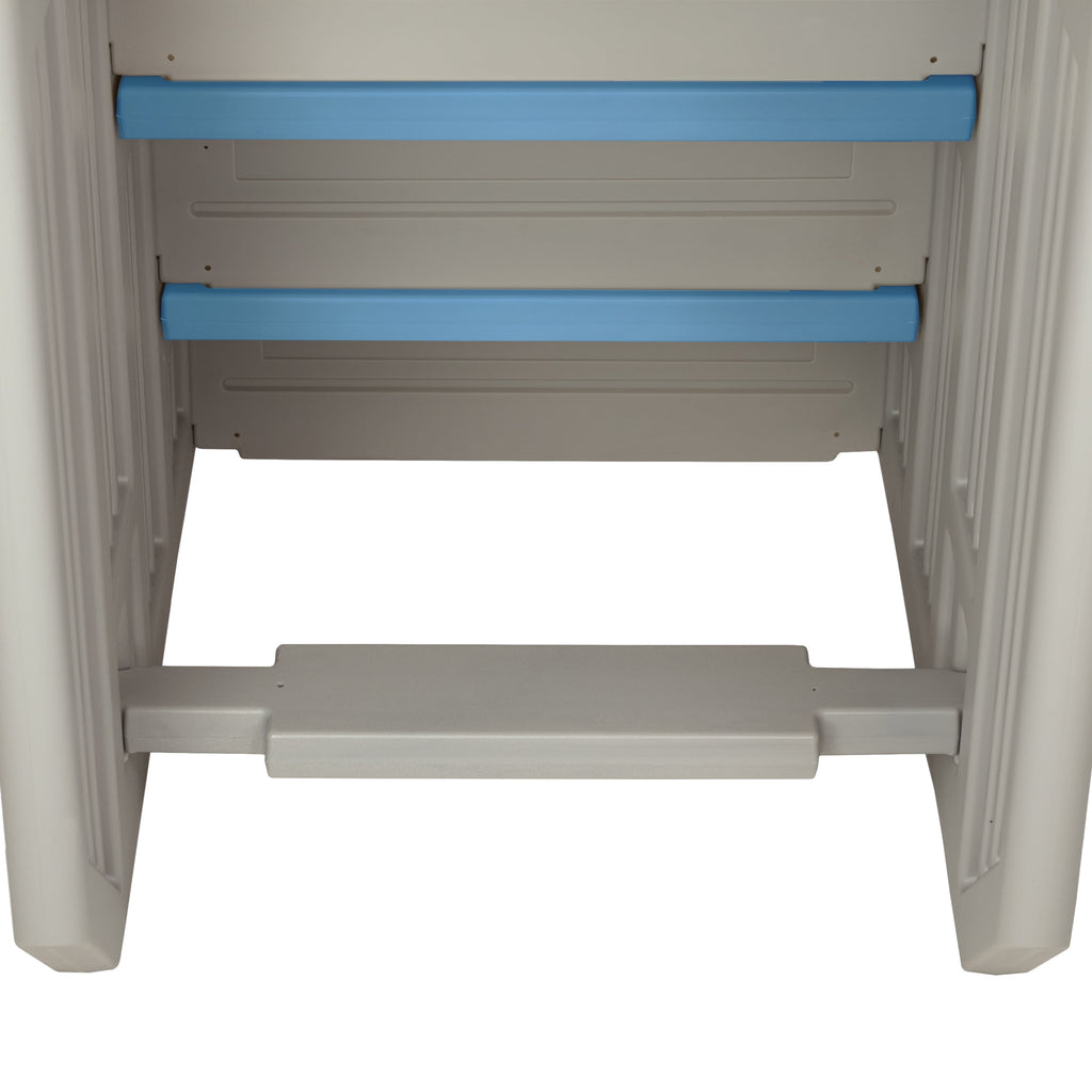 Aqua Select White Outside Flip-up Safety Ladder for Above Ground Pools 48-54H